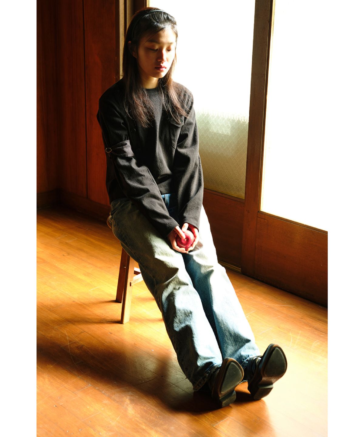 해칭룸(HATCHINGROOM) Harness Jeans Blue
