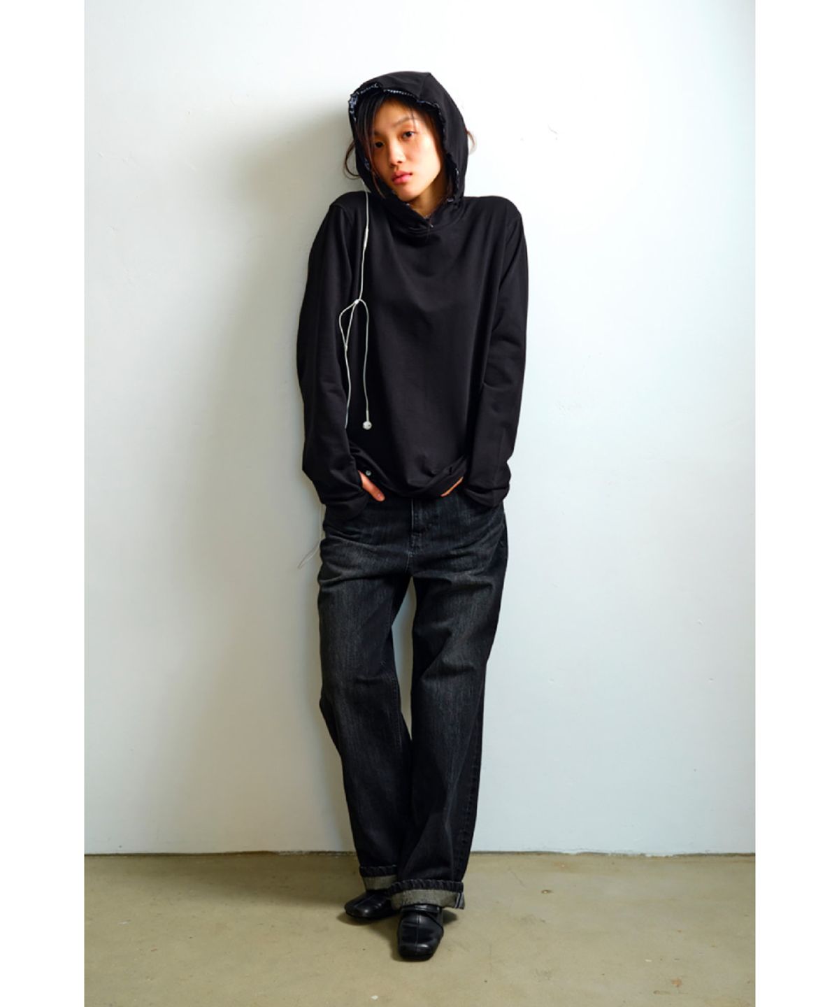 해칭룸(HATCHINGROOM) Harness Jeans Black