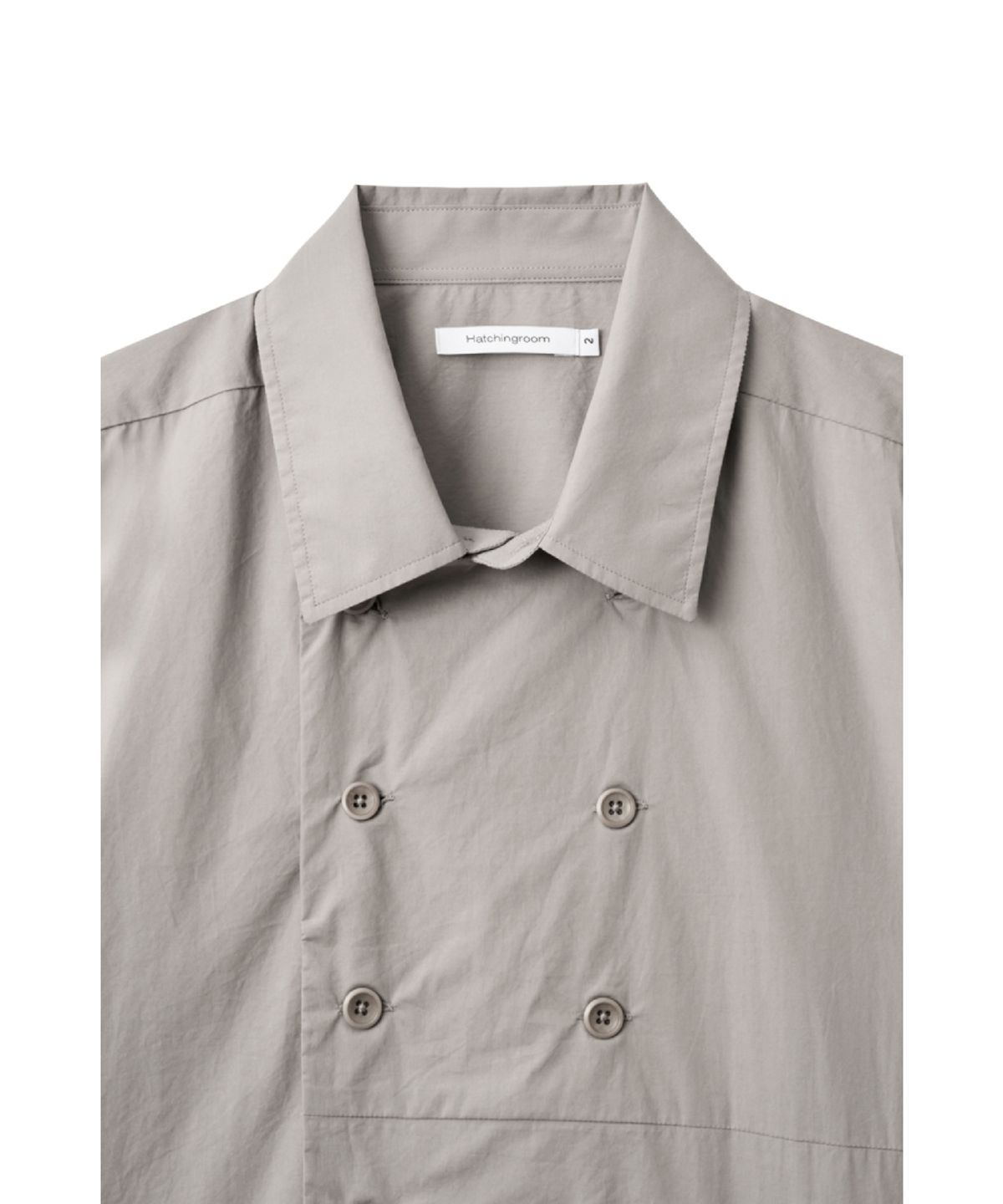 해칭룸(HATCHINGROOM) Double Breasted Shirket Mud Grey
