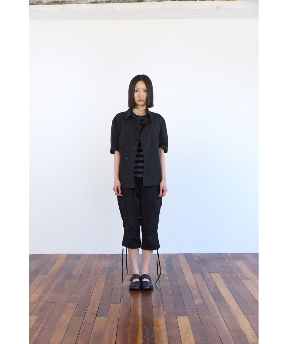해칭룸(HATCHINGROOM) Double Breasted Shirket Black