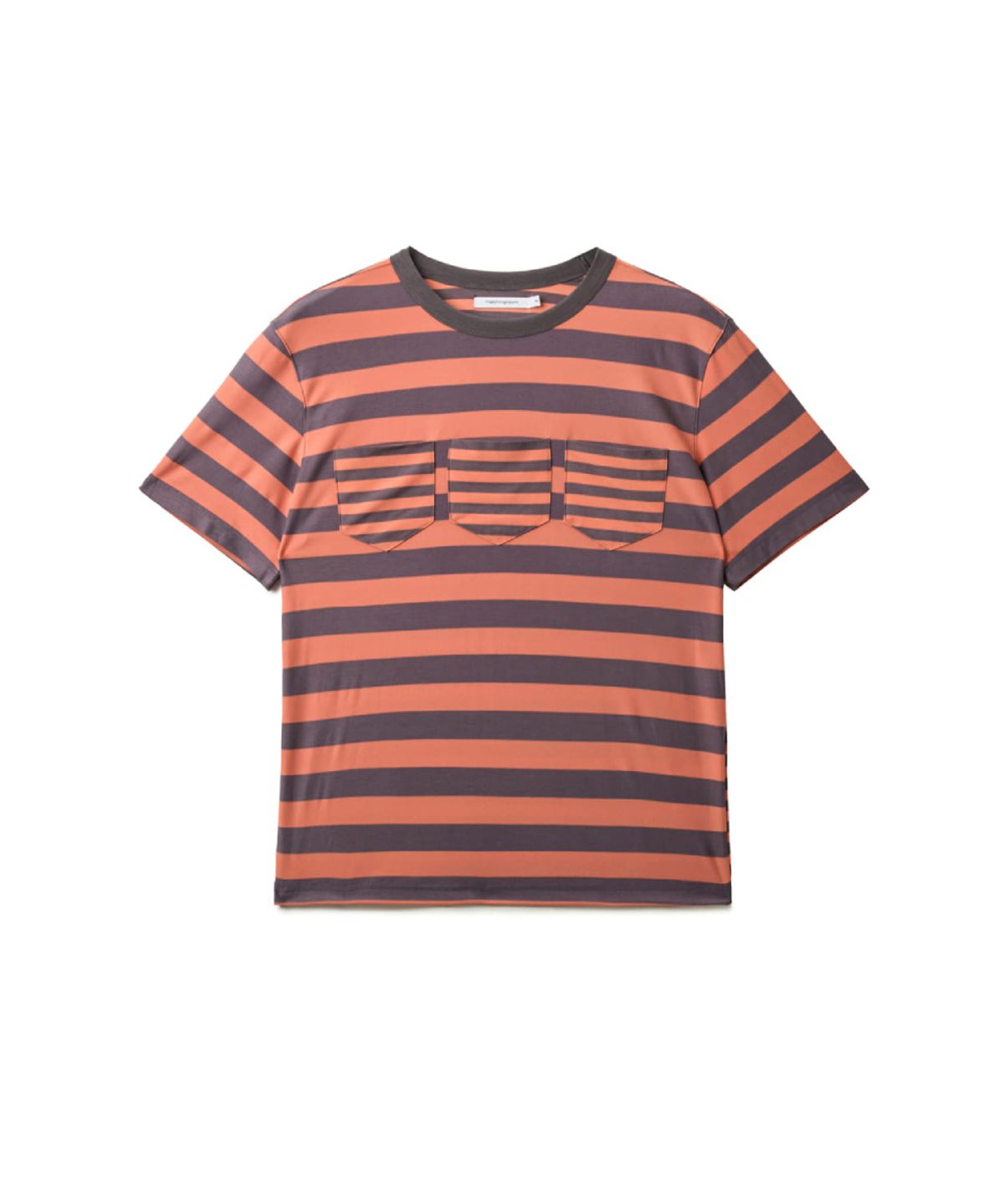 해칭룸(HATCHINGROOM) Triple Pocket Tee Stripe Orange