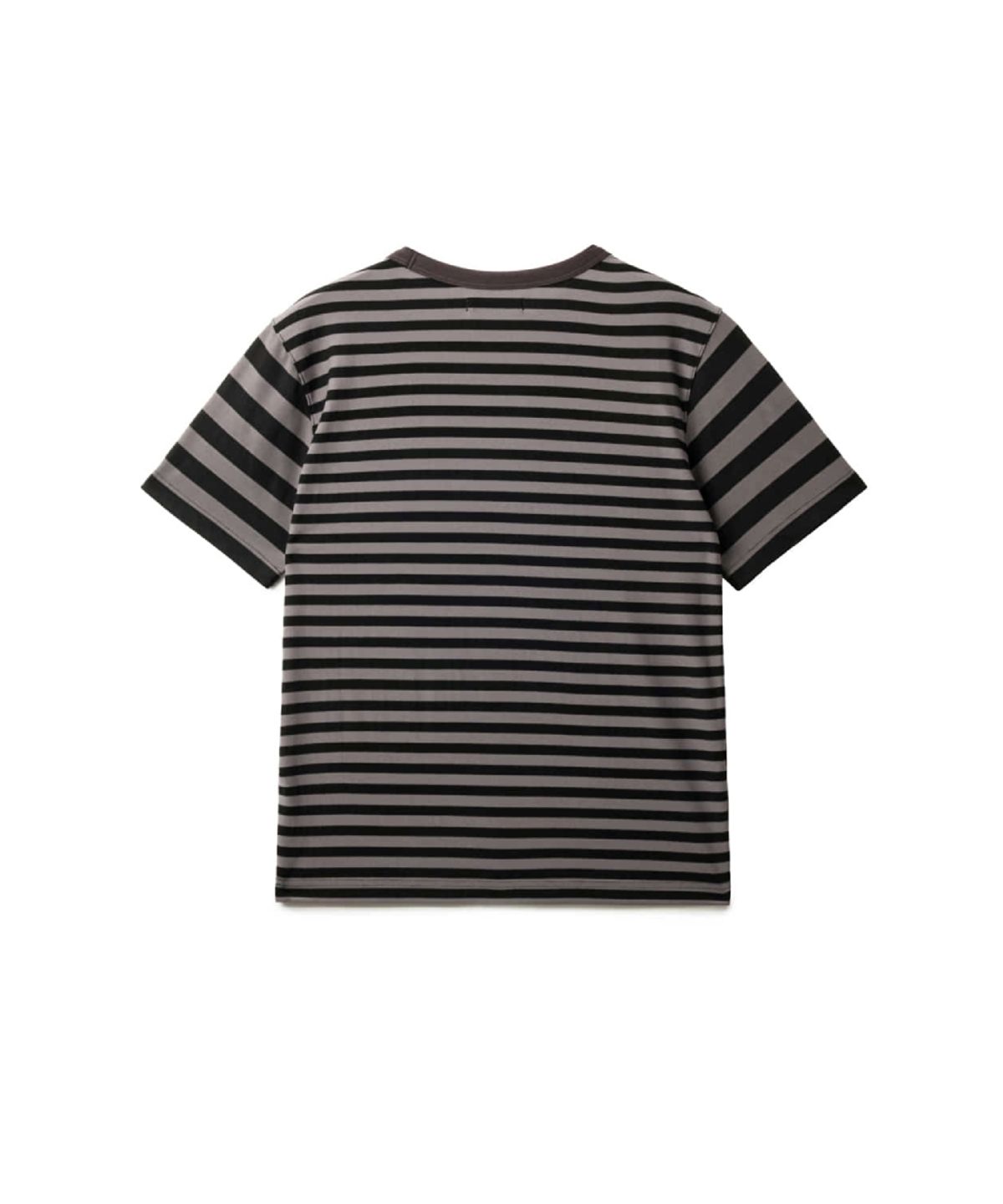 해칭룸(HATCHINGROOM) Triple Pocket Tee Stripe Brown Charcoal