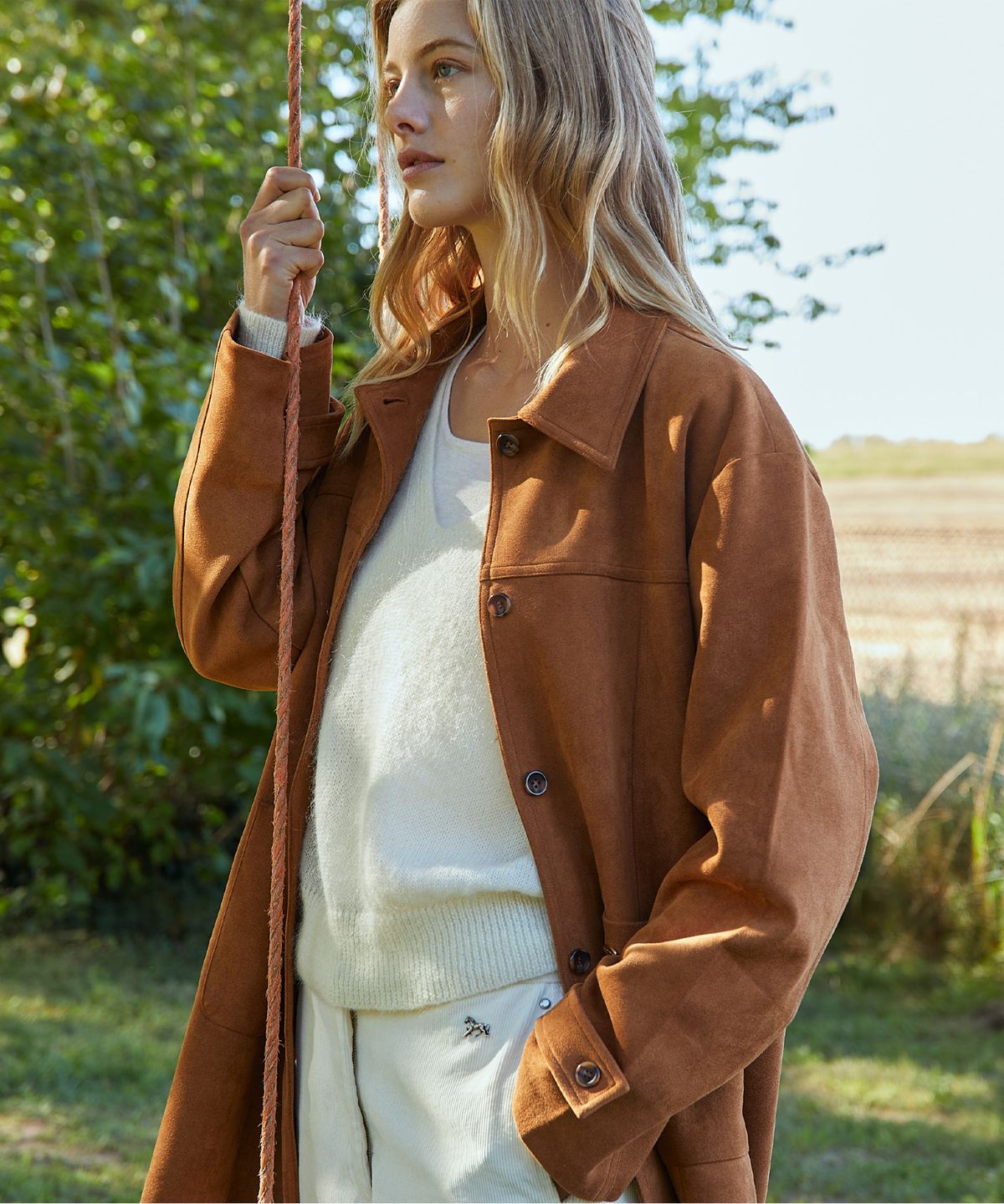 폴뉴아(FOLNUA) MELLOW SUEDE HALF JACKET (4COLOR)