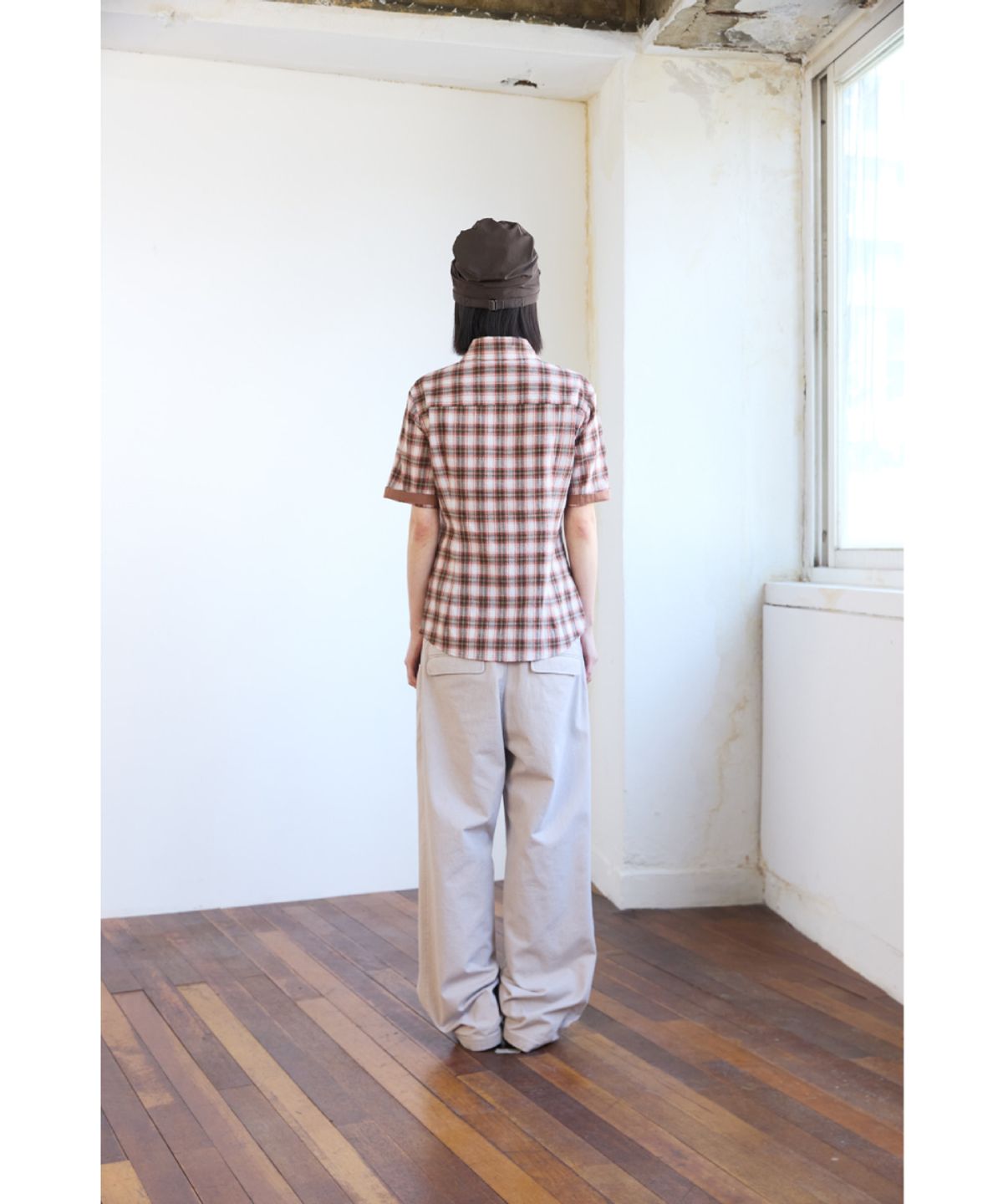 해칭룸(HATCHINGROOM) Double Waist Pants Rose Grey
