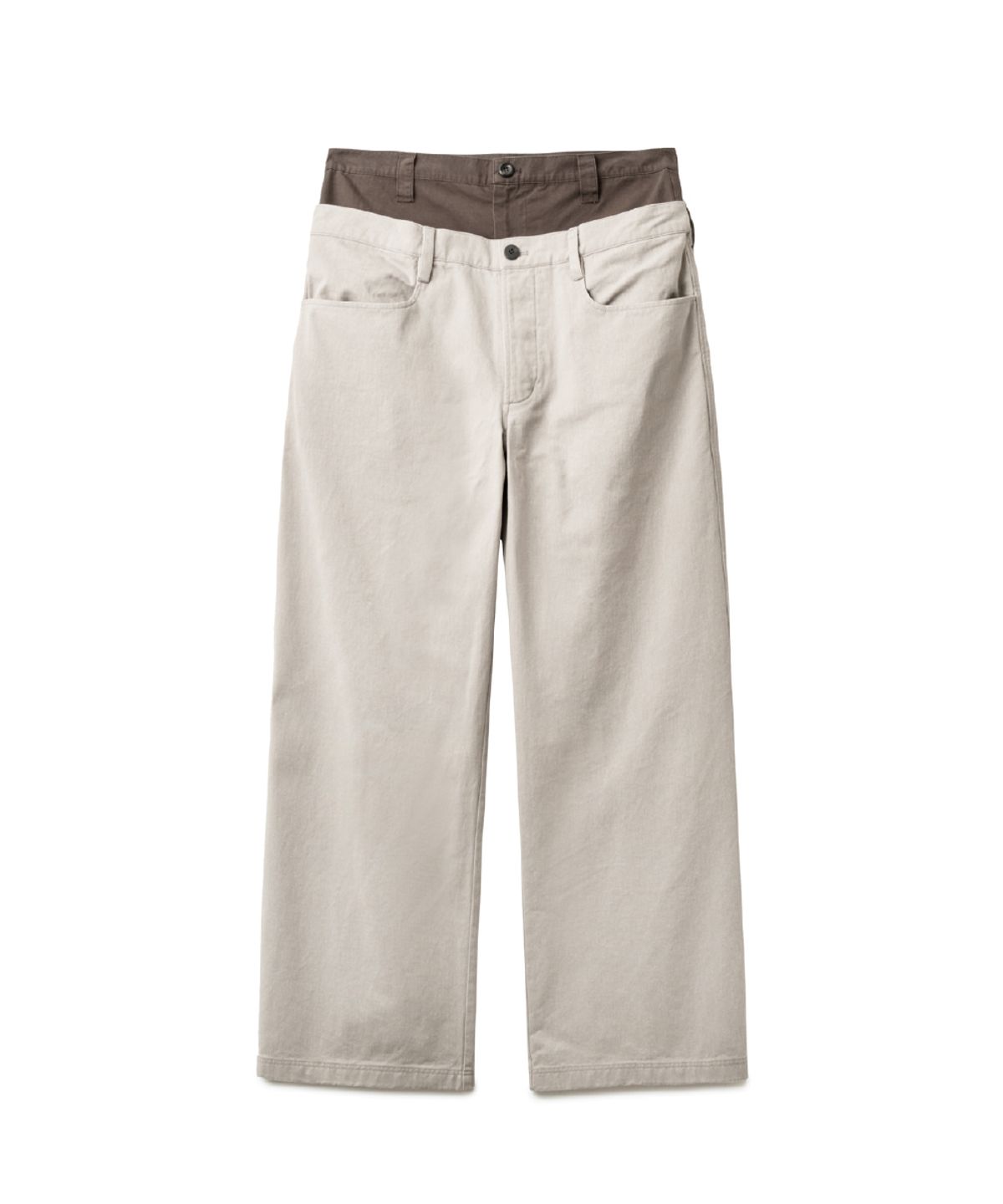 해칭룸(HATCHINGROOM) Double Waist Pants Rose Grey