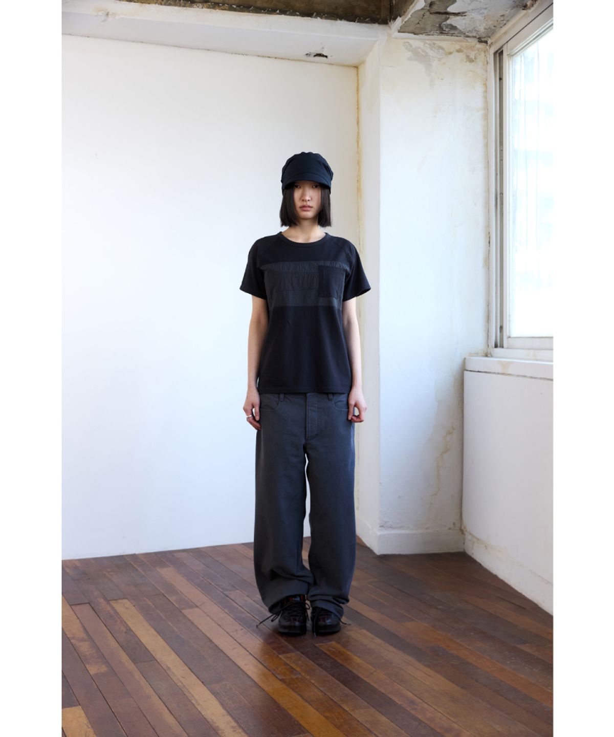 해칭룸(HATCHINGROOM) Double Waist Pants Charcoal