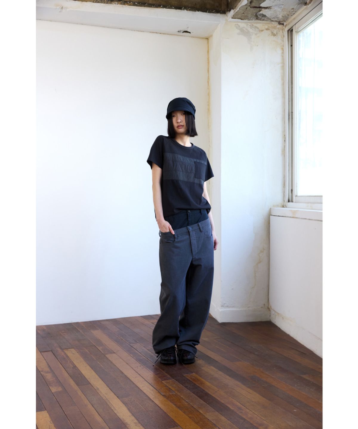 해칭룸(HATCHINGROOM) Double Waist Pants Charcoal