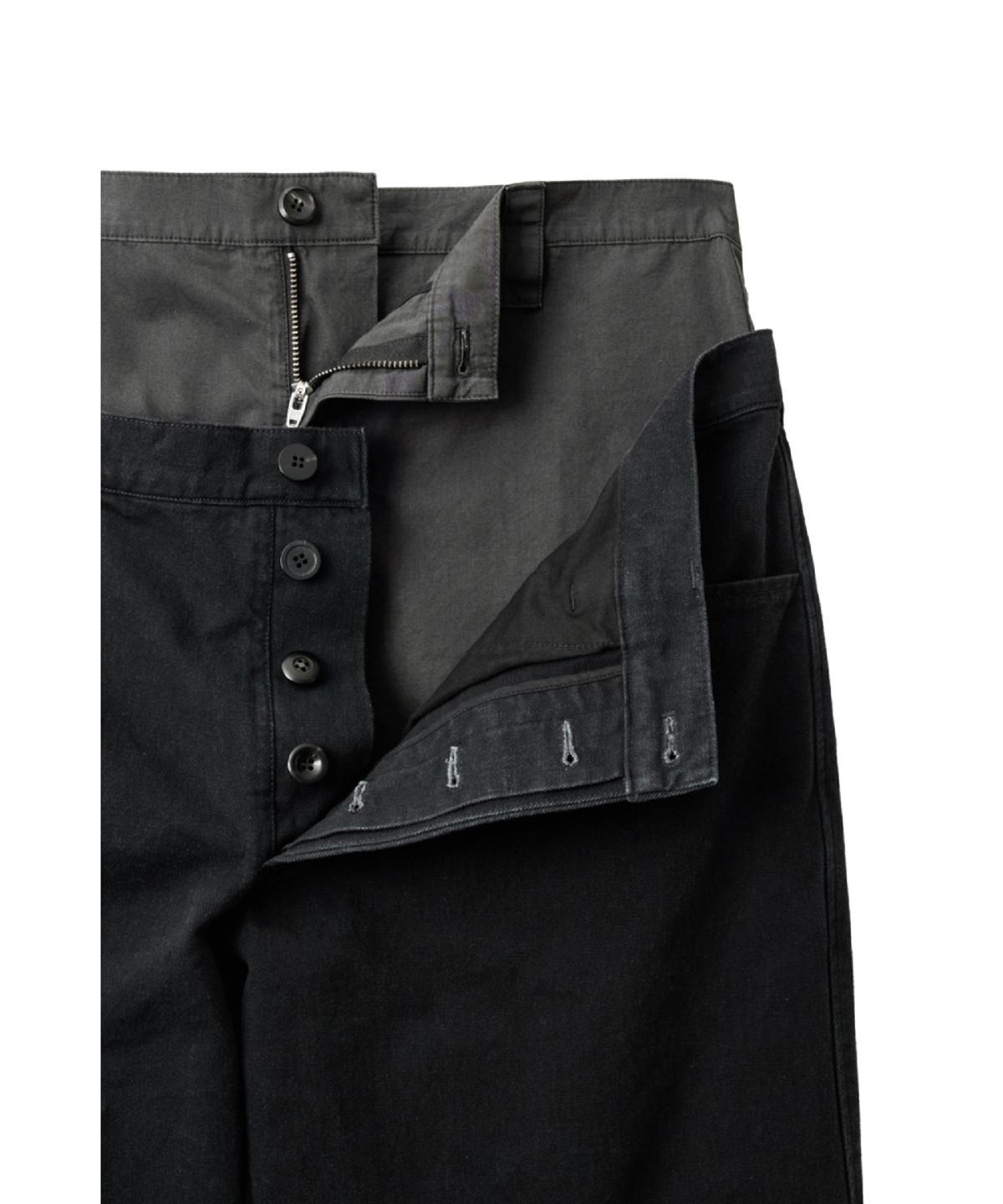 해칭룸(HATCHINGROOM) Double Waist Pants Black