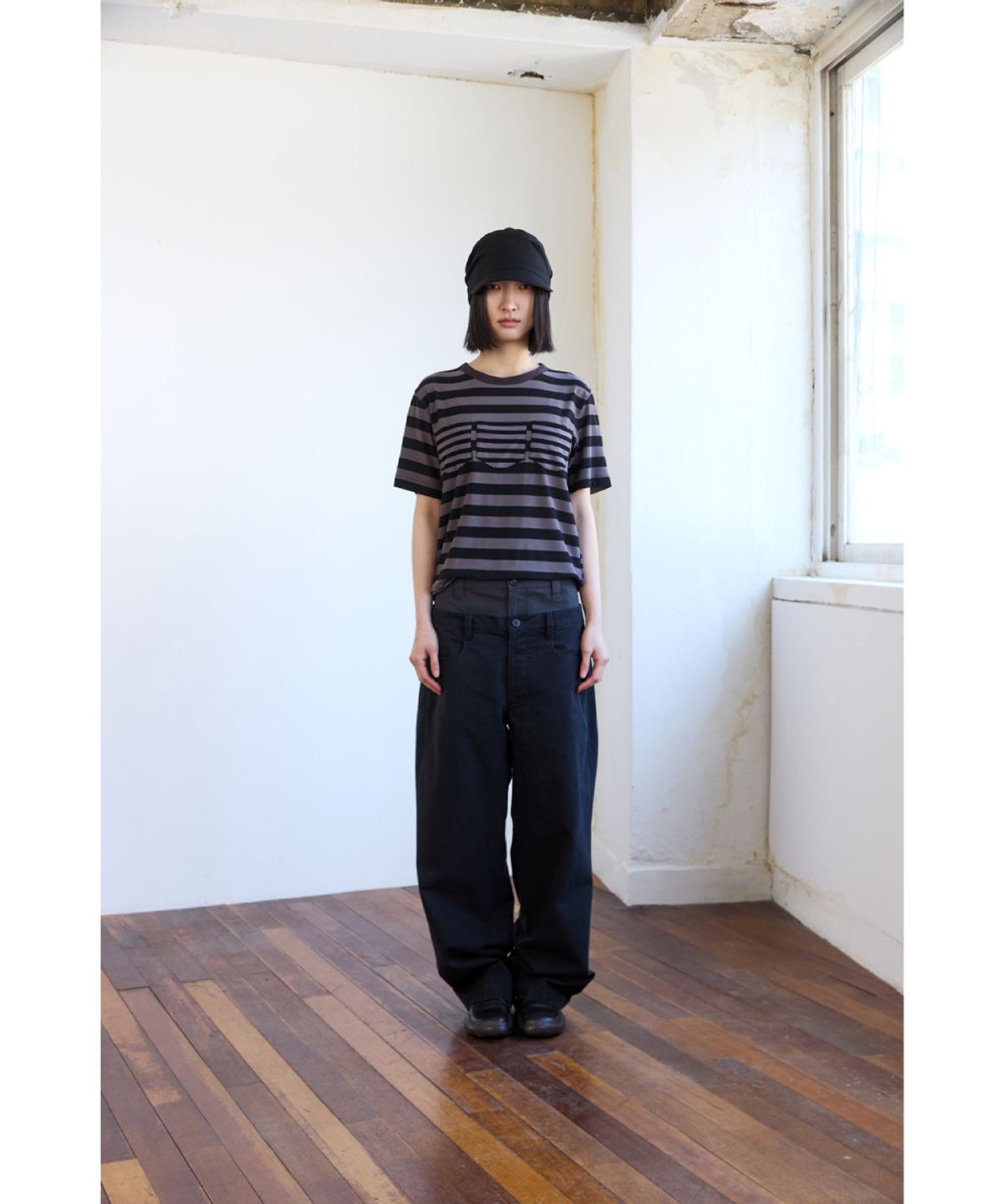 해칭룸(HATCHINGROOM) Double Waist Pants Black