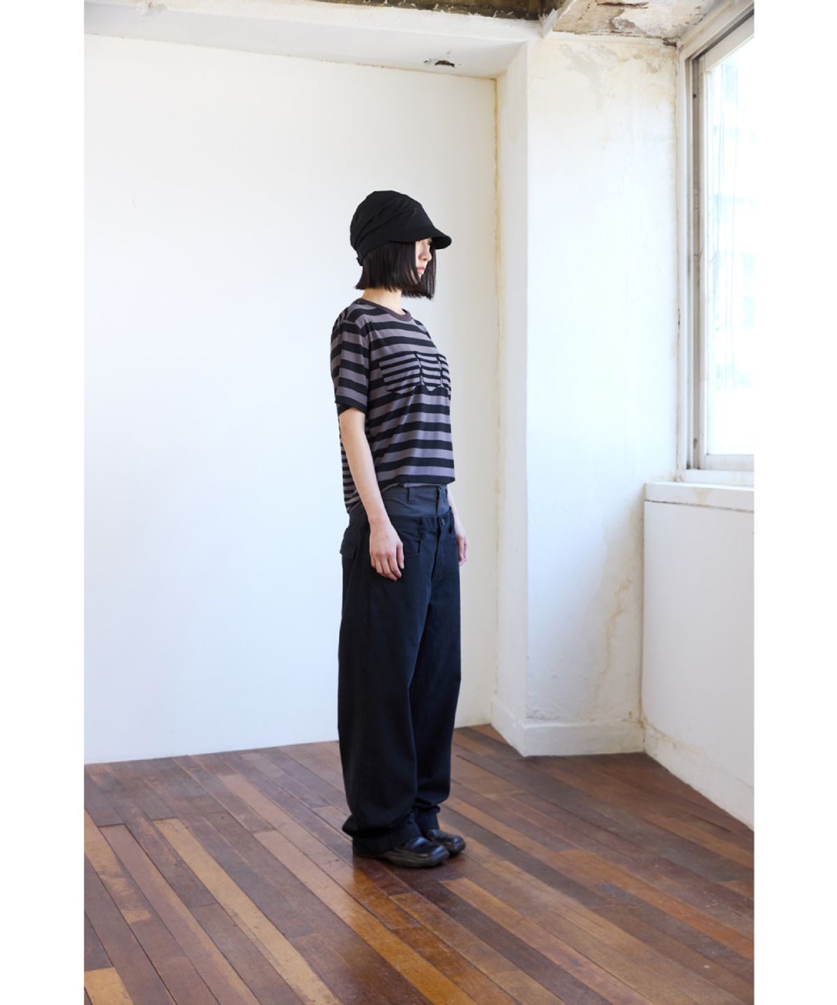 해칭룸(HATCHINGROOM) Double Waist Pants Black
