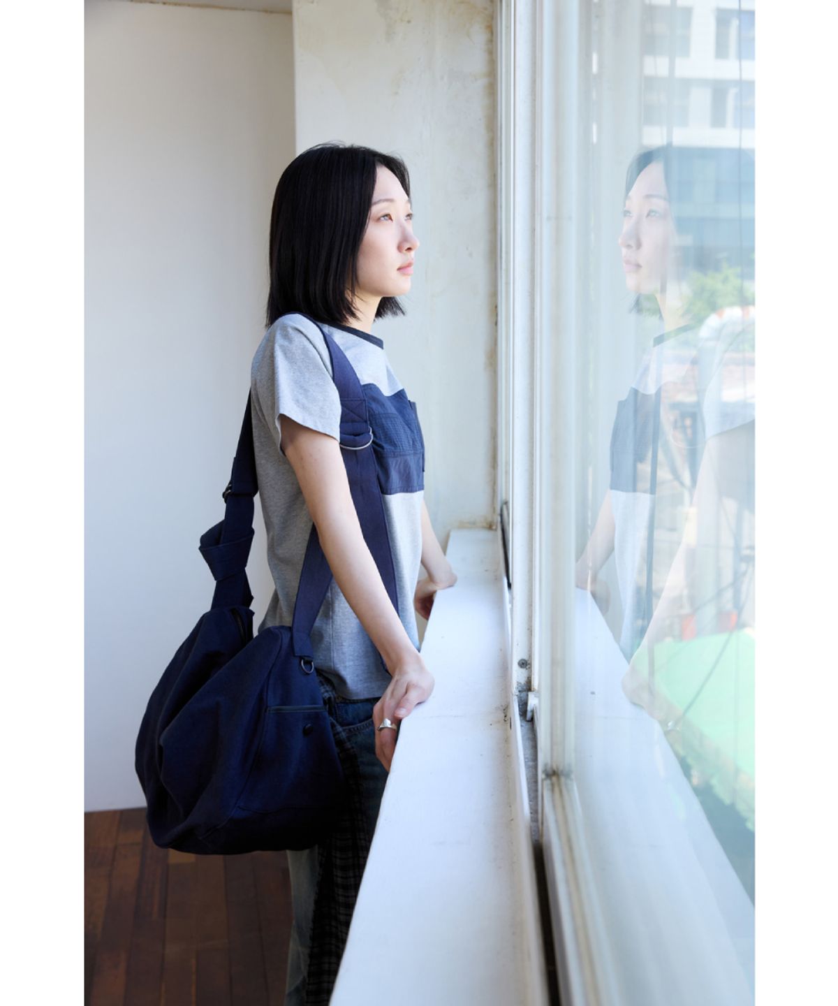 해칭룸(HATCHINGROOM) Knots Cross Bag Blue