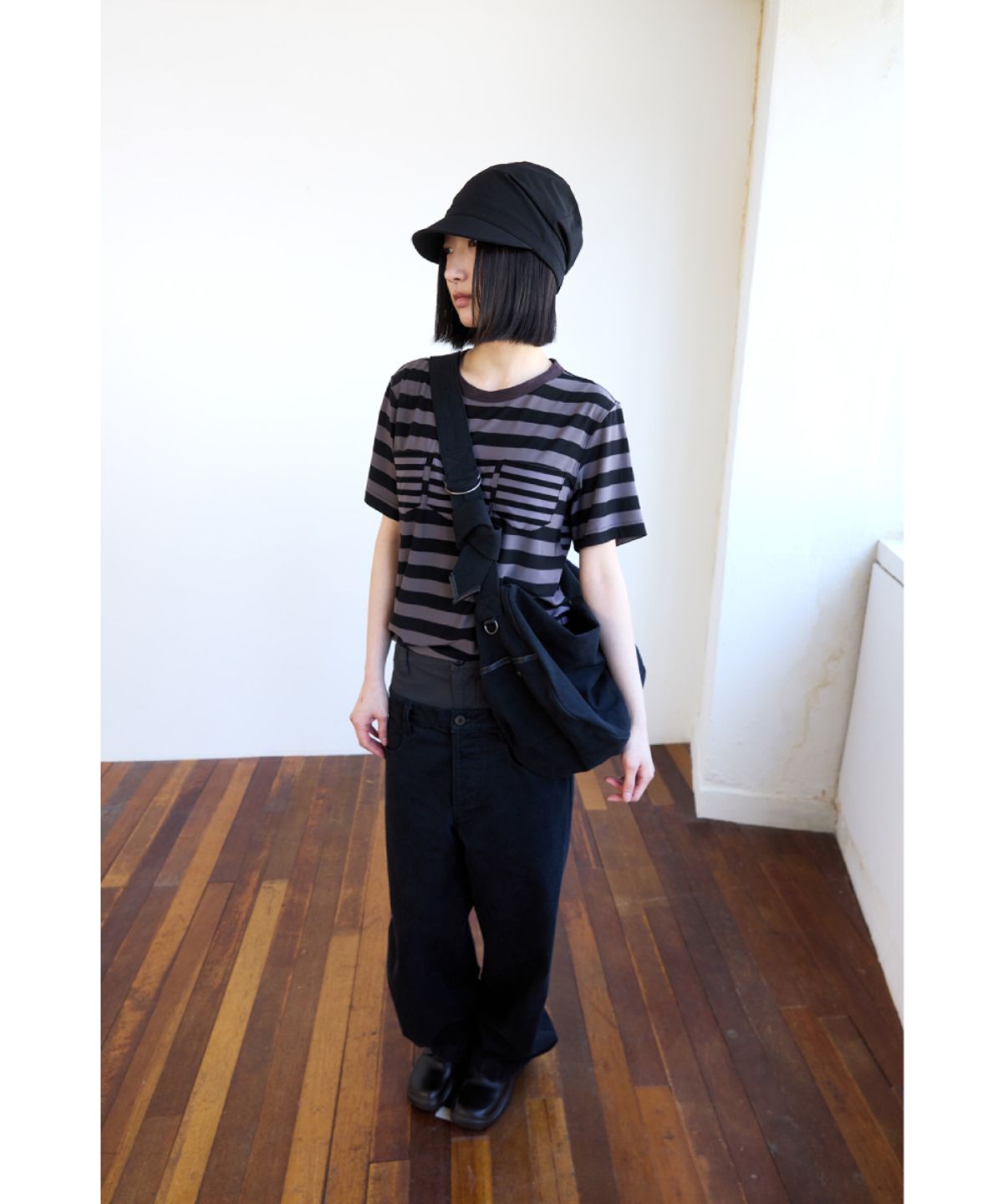 해칭룸(HATCHINGROOM) Knots Cross Bag Black