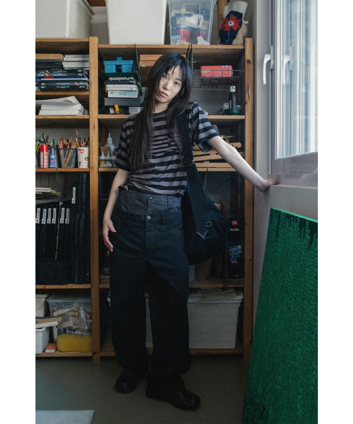해칭룸(HATCHINGROOM) Knots Cross Bag Black