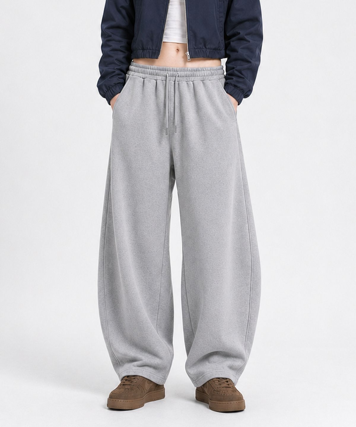 포더핏(FOR THE FIT) 커브드 와이드 밴딩 팬츠_2color