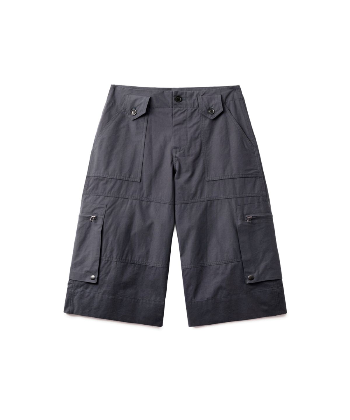 해칭룸(HATCHINGROOM) Roll up Fatigue Shorts Dark Purple