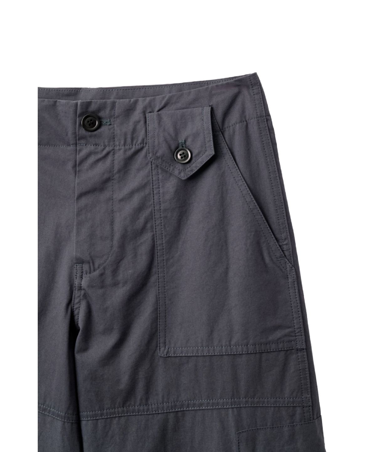 해칭룸(HATCHINGROOM) Roll up Fatigue Shorts Dark Purple