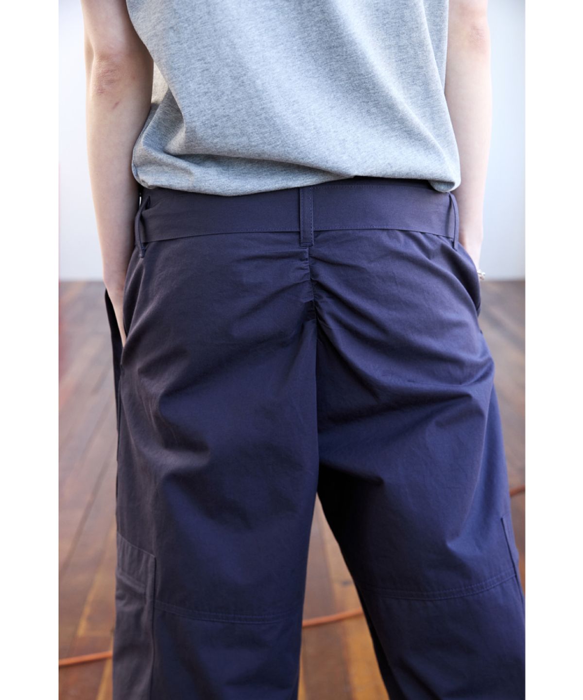 해칭룸(HATCHINGROOM) Roll up Fatigue Shorts Dark Purple