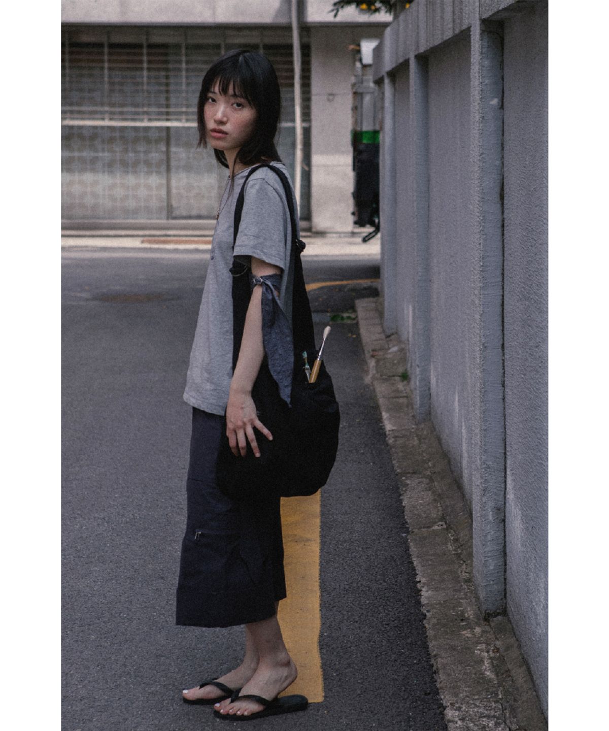 해칭룸(HATCHINGROOM) Roll up Fatigue Shorts Dark Purple