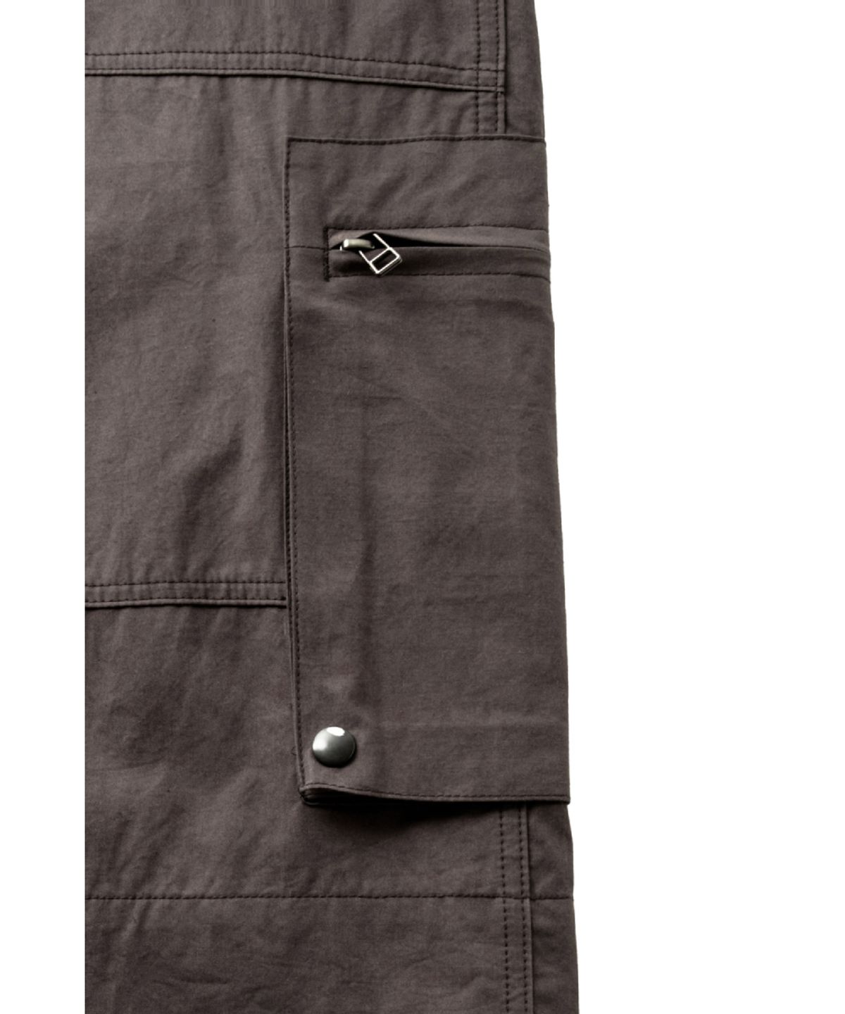 해칭룸(HATCHINGROOM) Roll up Fatigue Shorts Dark Brown