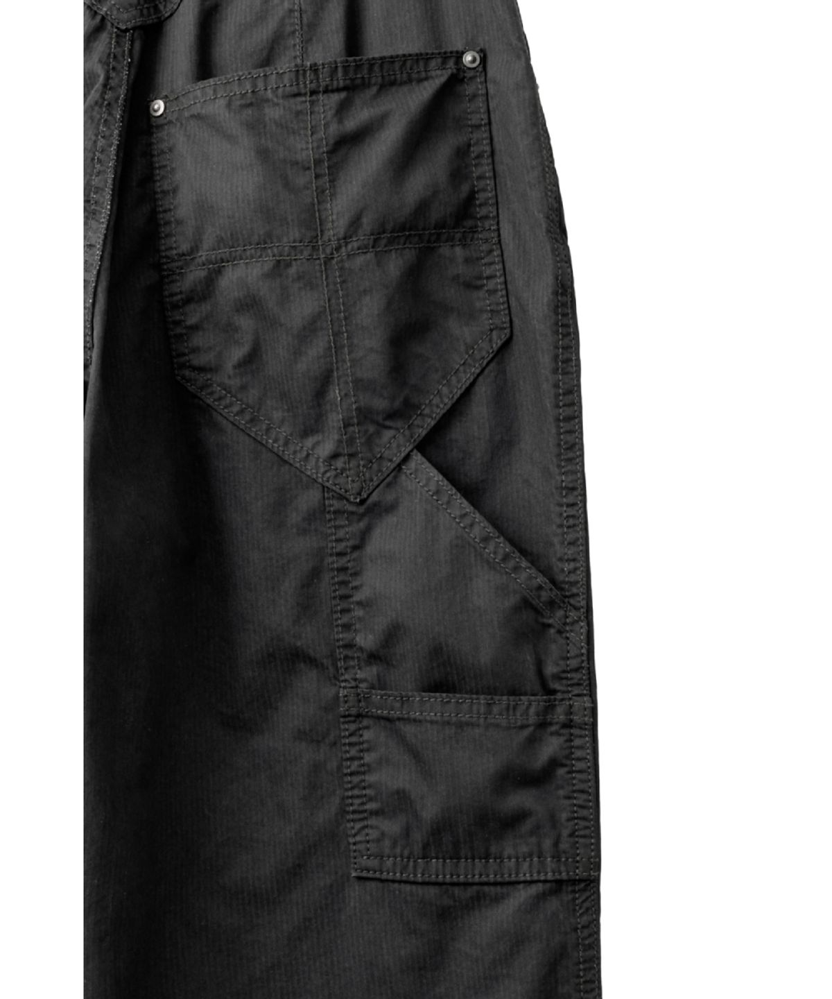 해칭룸(HATCHINGROOM) Shield Pants Herringbone Stripe Dyed Black
