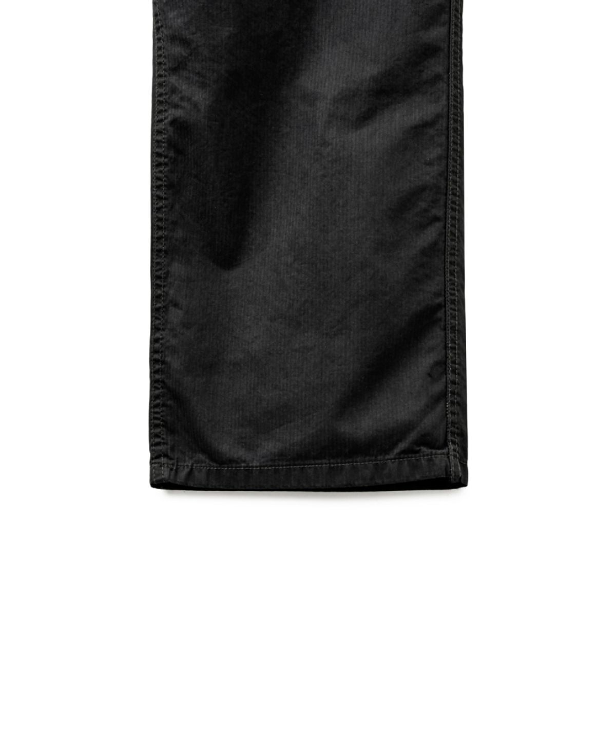 해칭룸(HATCHINGROOM) Shield Pants Herringbone Stripe Dyed Black