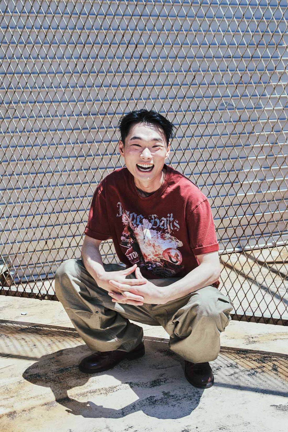 메아(MEA) RAGE BAITS DYEING T-SHIRT [RED]