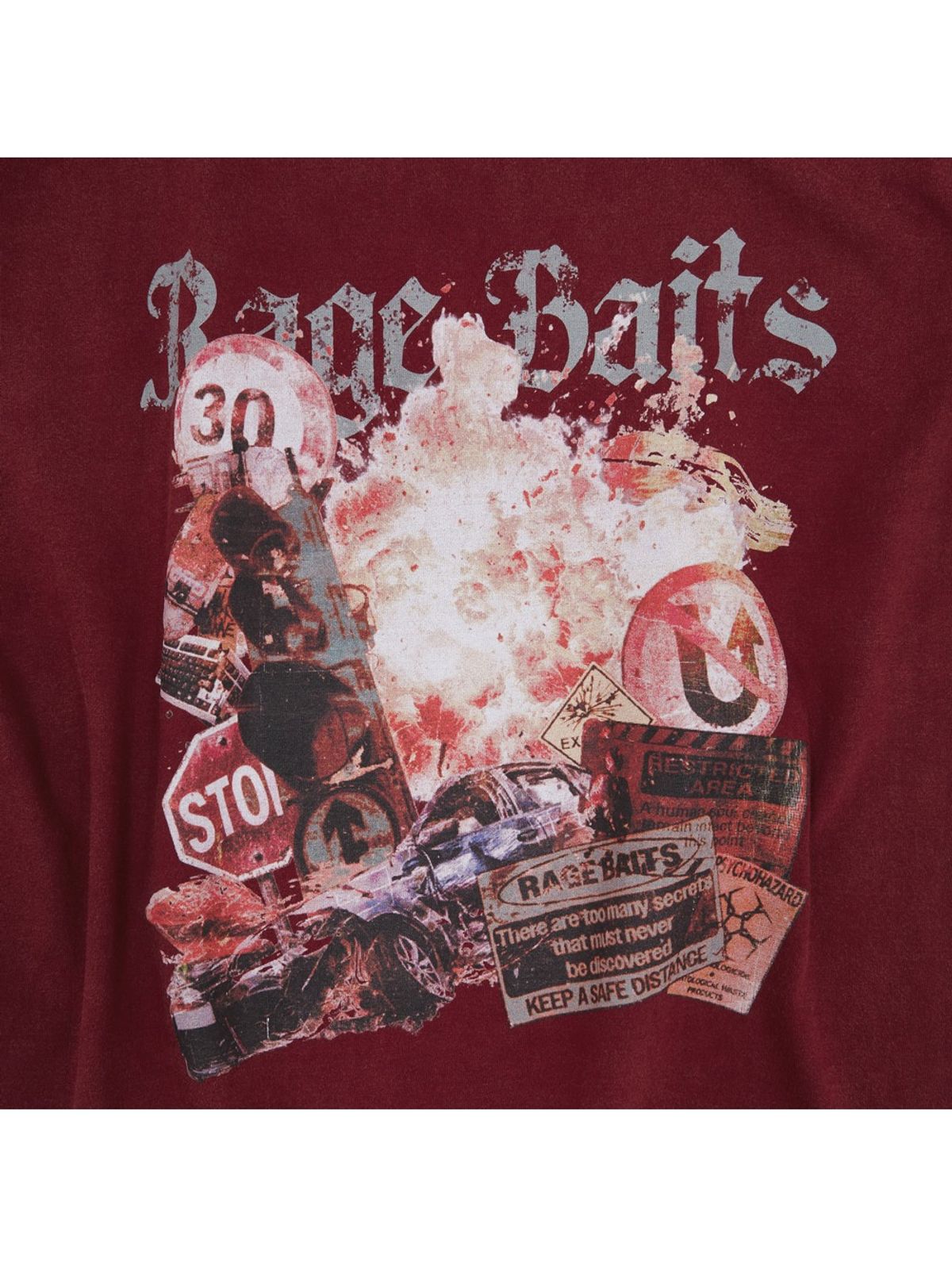 메아(MEA) RAGE BAITS DYEING T-SHIRT [RED]
