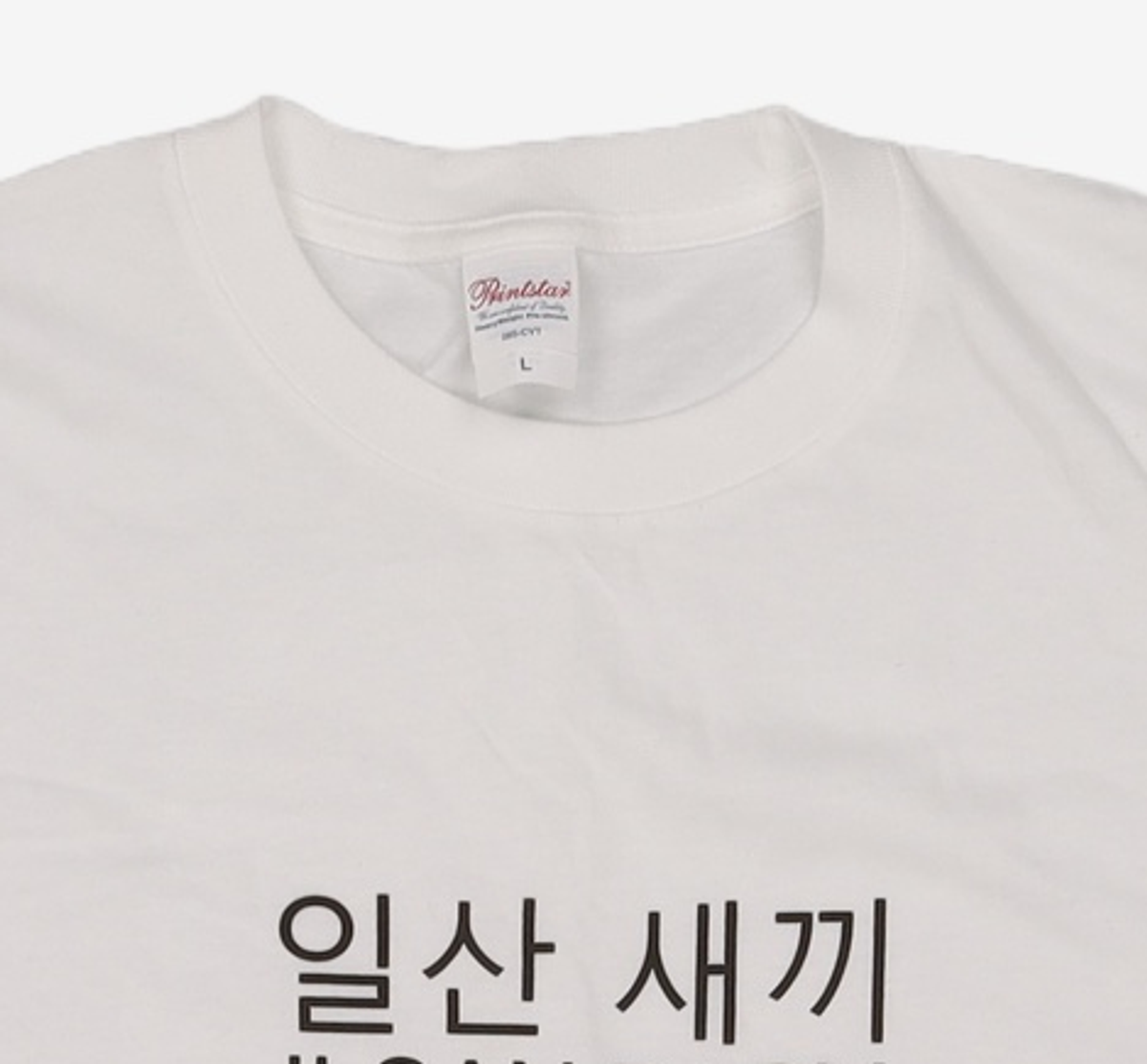 프린트스타(PRINTSTAR) 프린트스타 5.6oz 17수 기본 무지 반팔 티셔츠 화이트 L