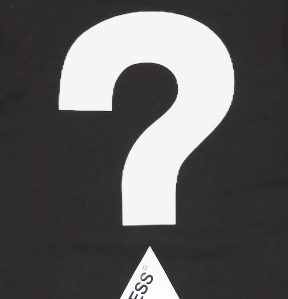 게스(GUESS) 남녀공용 등판 물음표 프린트 세미오버핏 반팔티 M