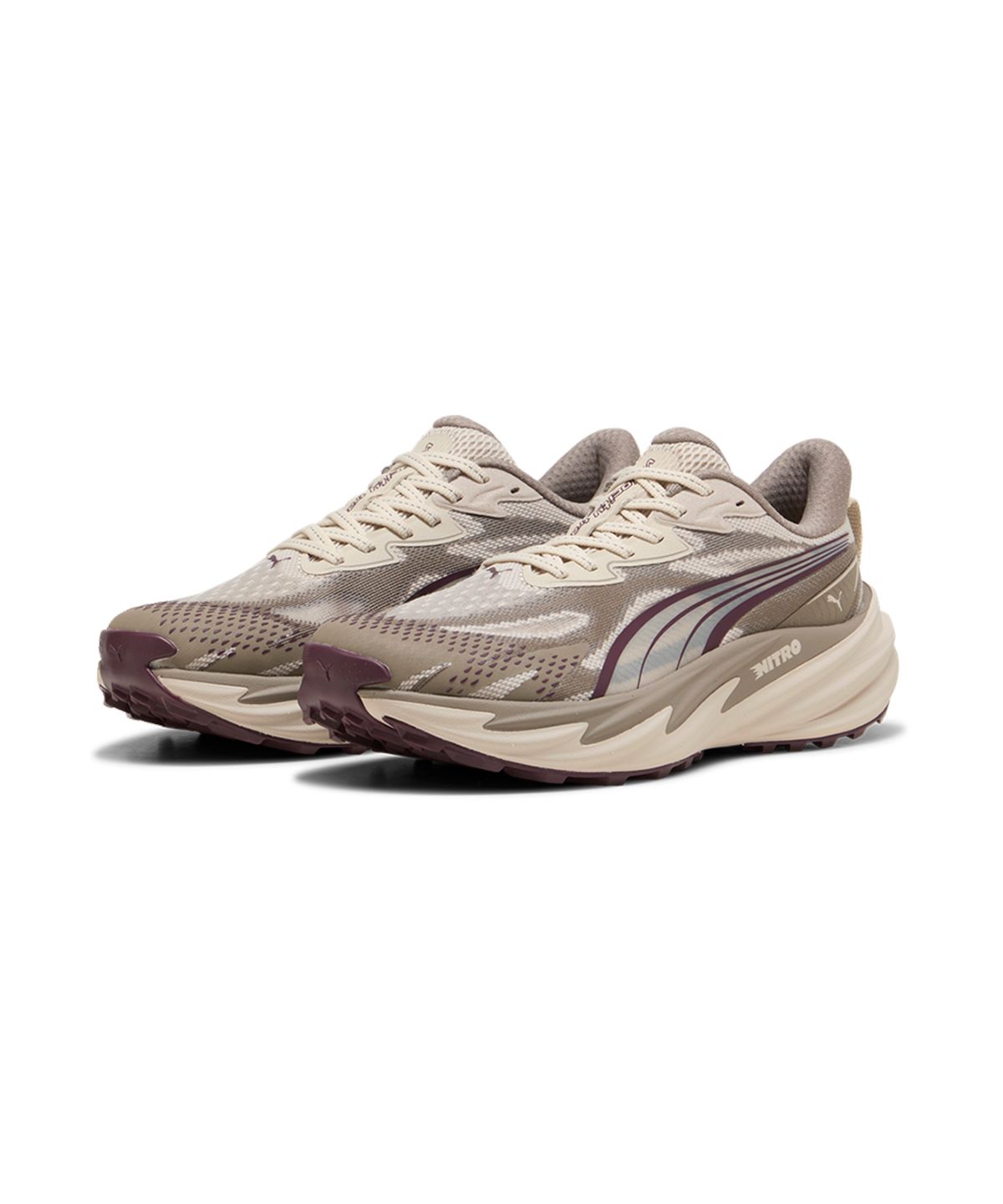 푸마(PUMA) 벨로시티 나이트로 트레일 우먼스 - 실버 포그-루비 느와르-무스 그레이 / 312951-07