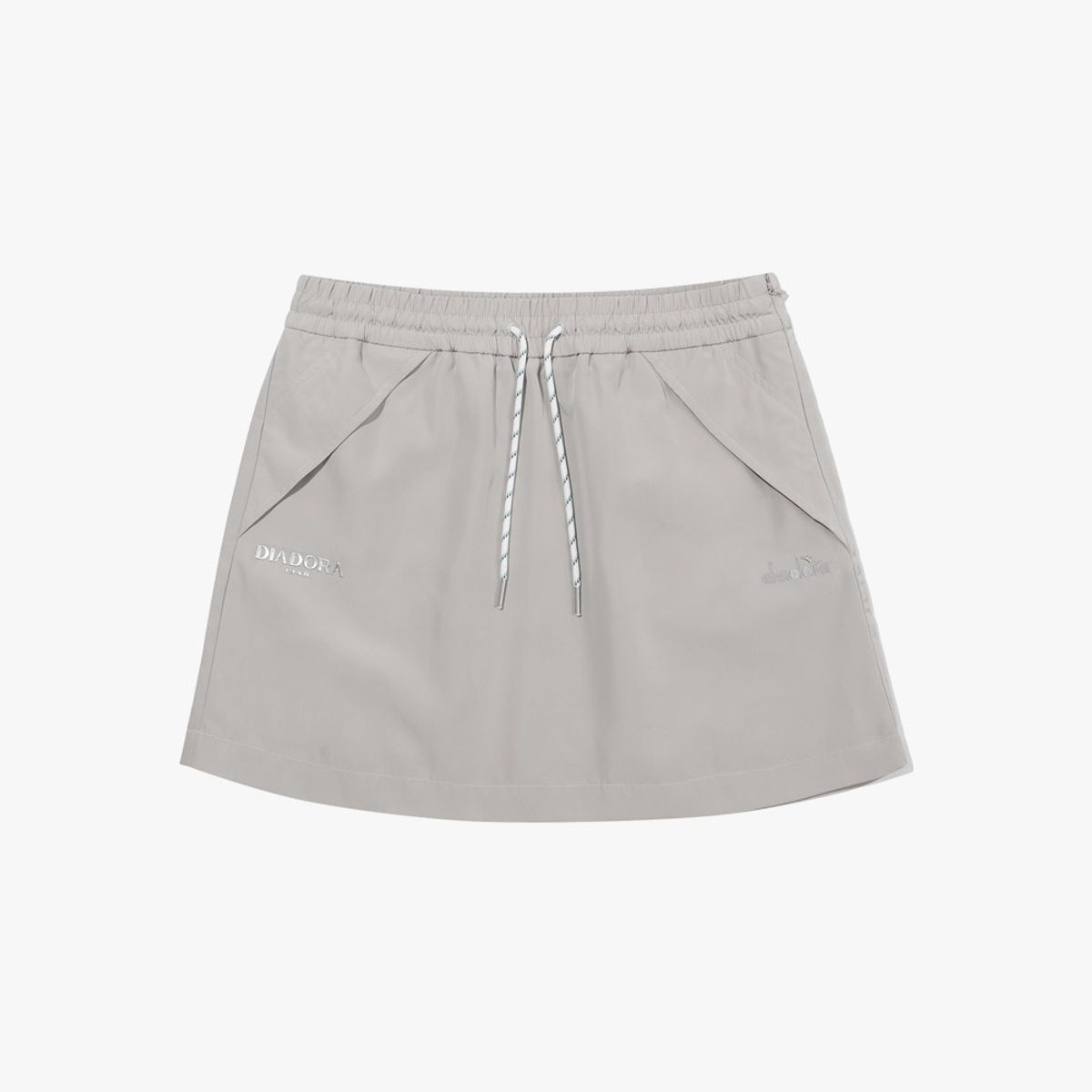 디아도라(diadora) 스트링 포인트 우븐 스커트 BEIGE
