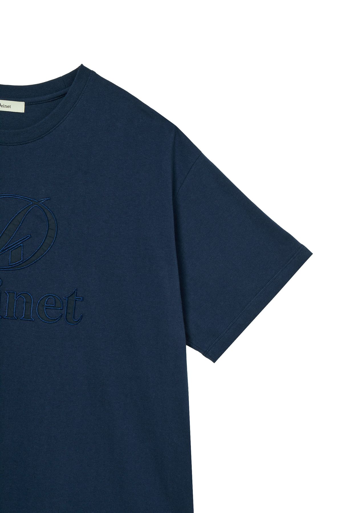 다이닛(DEINET) APPLICATION STITCH T-SHIRT IN NAVY