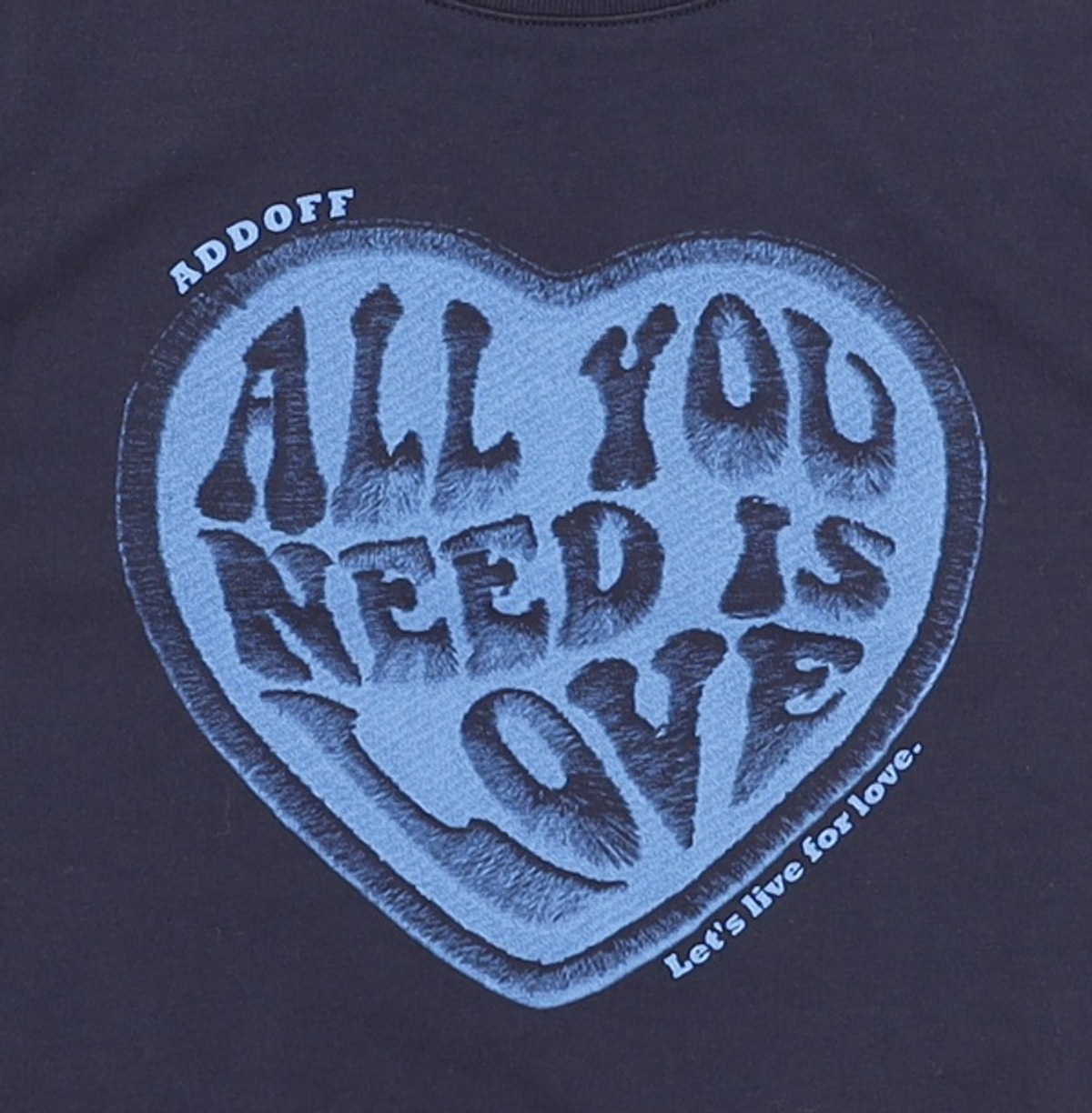 애드오프(ADDOFF) NEED LOVE GIRL T-SHIRT NAVY FREE