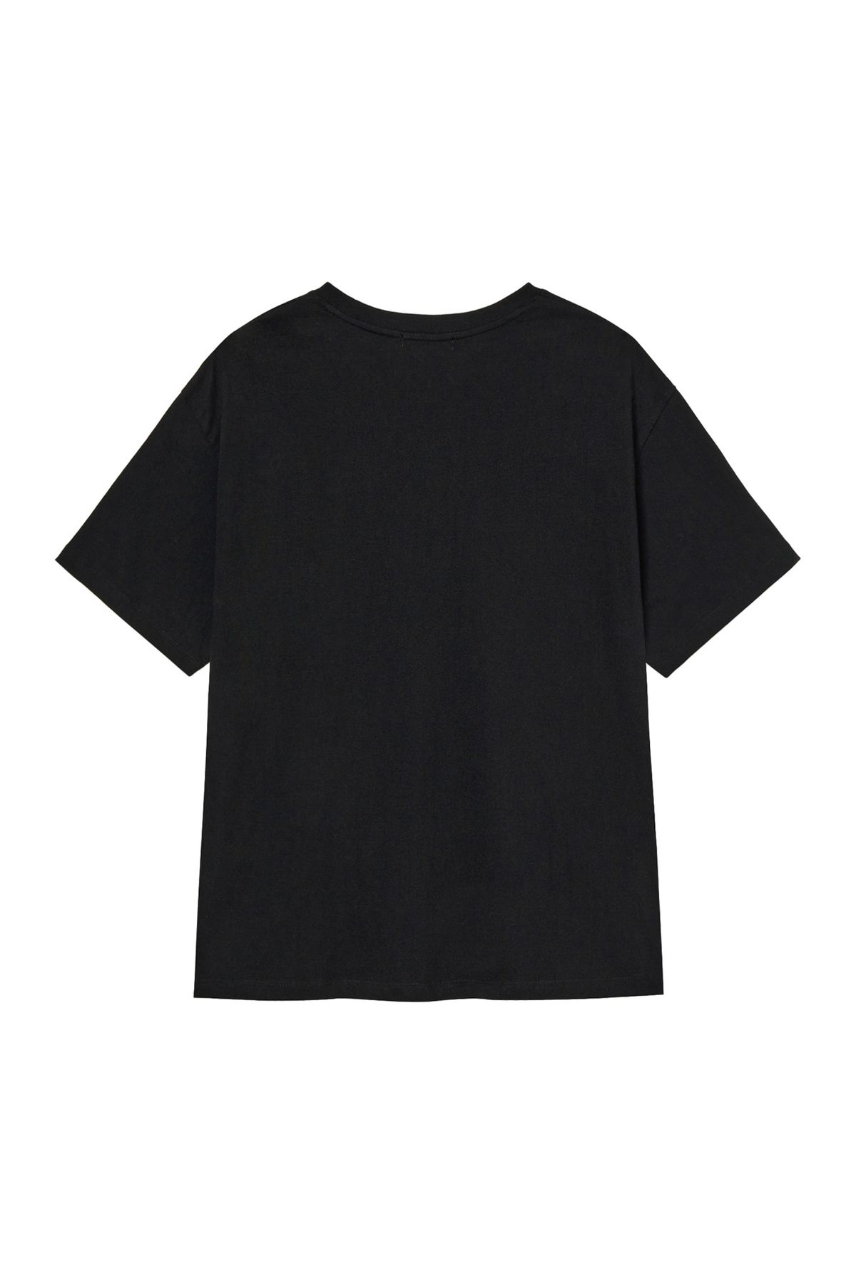 다이닛(DEINET) APPLICATION STITCH T-SHIRT IN BLACK