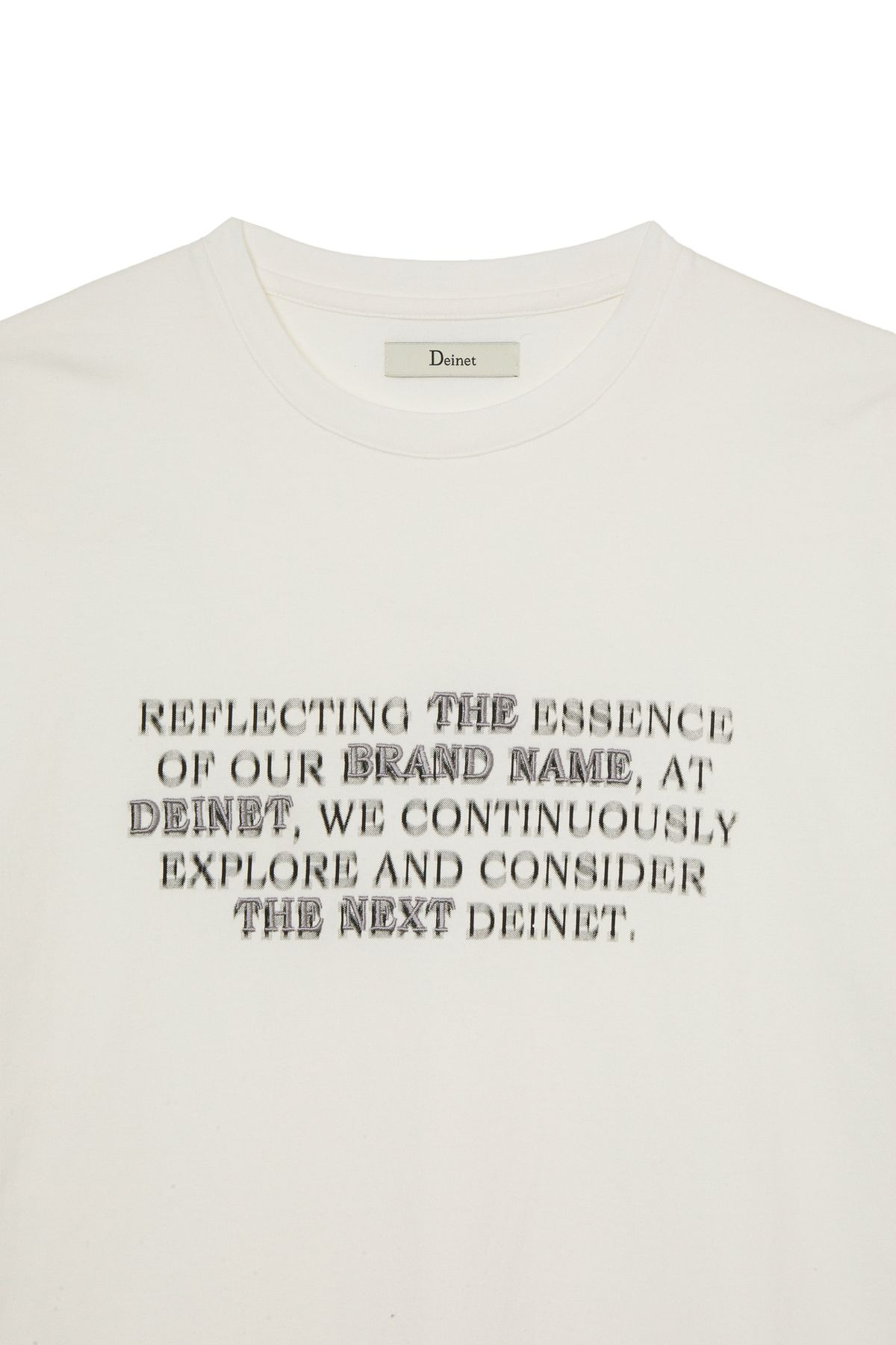 다이닛(DEINET) LETTERING T-SHIRT IN WHITE