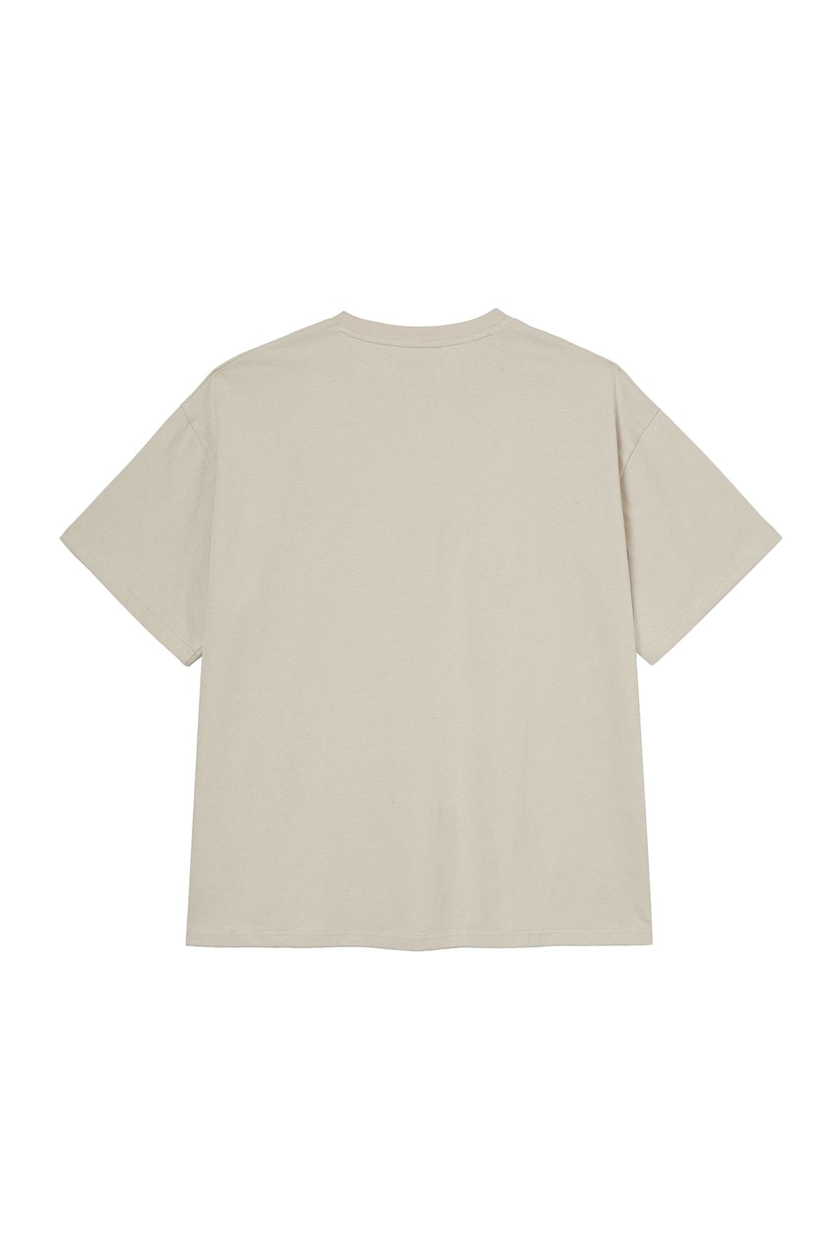 다이닛(DEINET) LETTERING T-SHIRT IN BEIGE