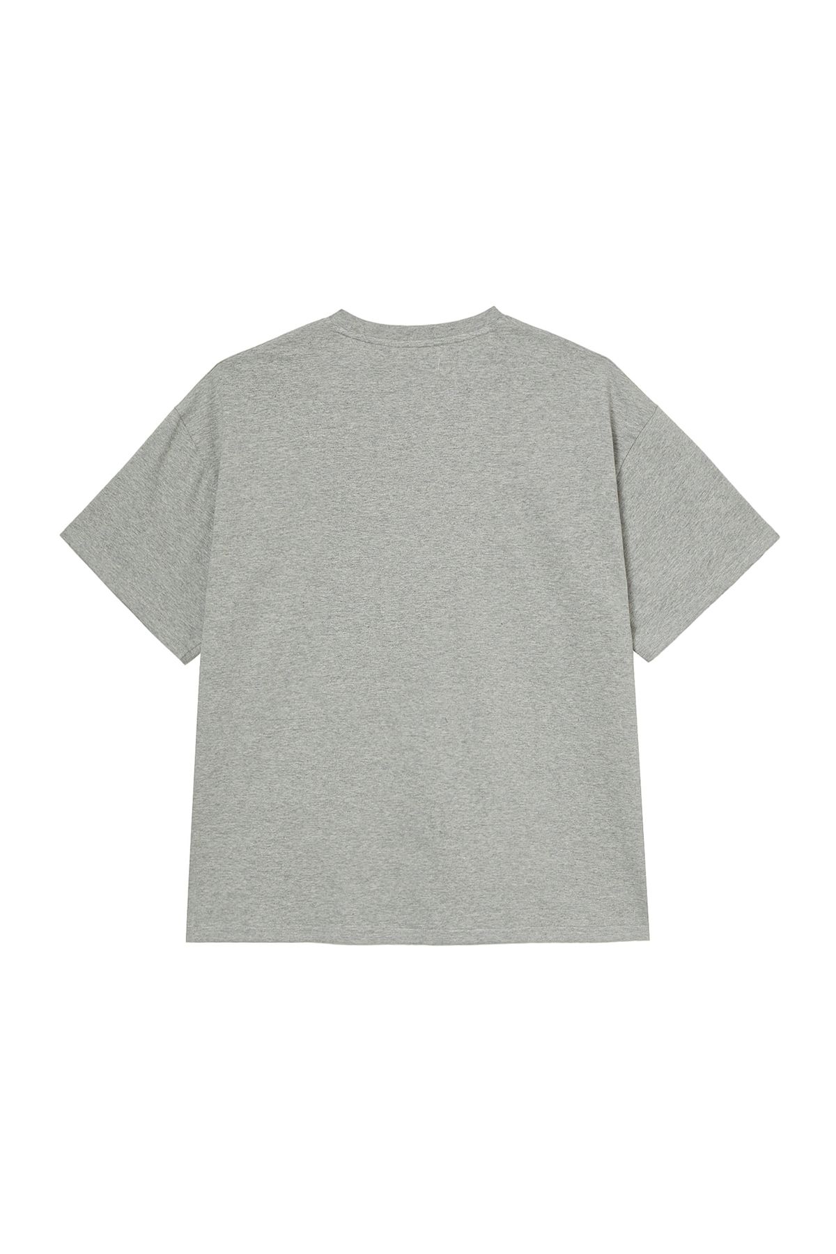 다이닛(DEINET) LETTERING T-SHIRT IN MELANGE GREY