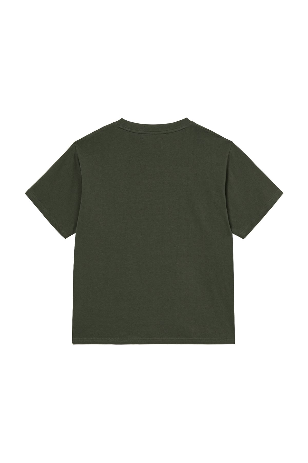 다이닛(DEINET) BRUSHED STITCH POINT REGULAR T-SHIRT IN CHARCOAL