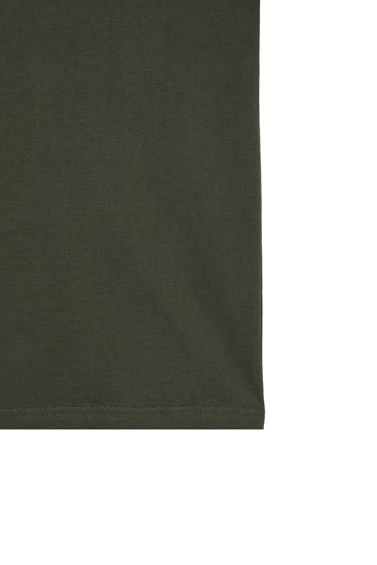 다이닛(DEINET) BRUSHED STITCH POINT REGULAR T-SHIRT IN CHARCOAL