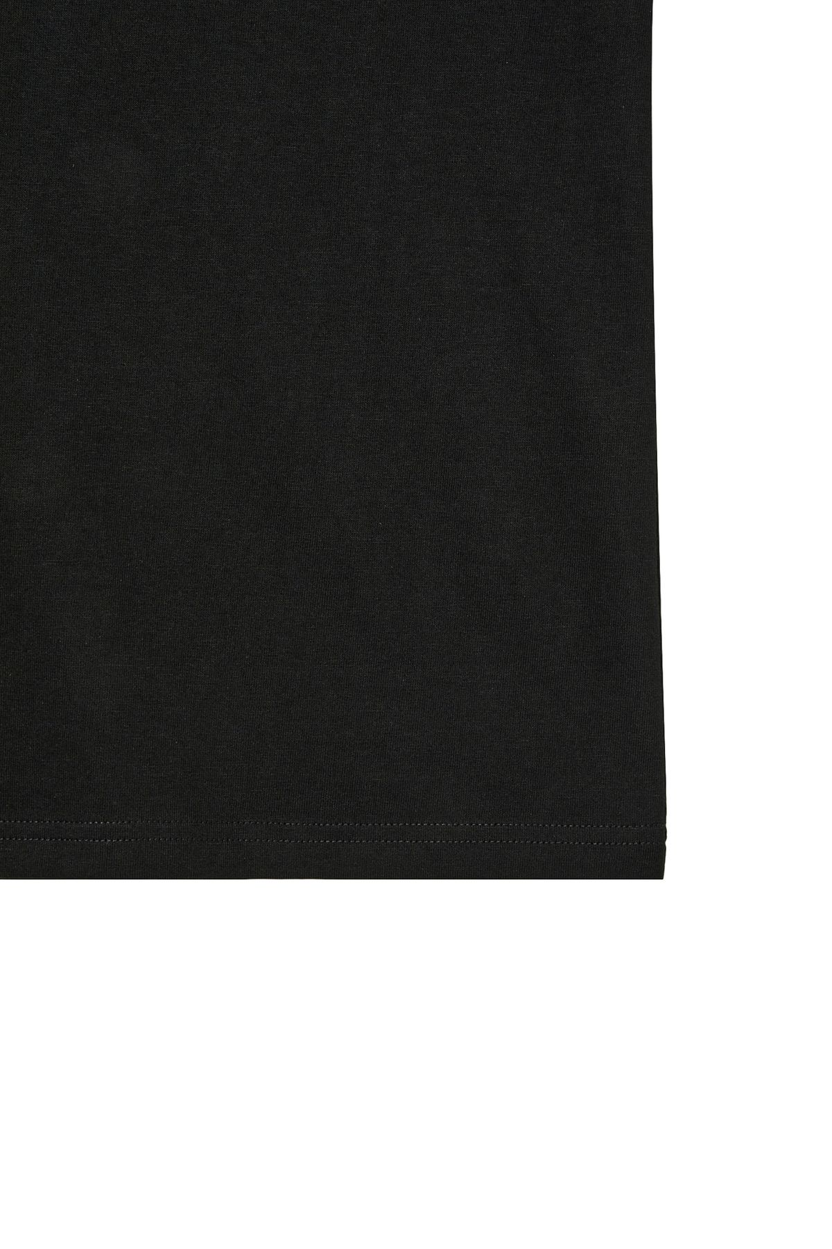 다이닛(DEINET) BRUSHED STITCH POINT REGULAR T-SHIRT IN BLACK
