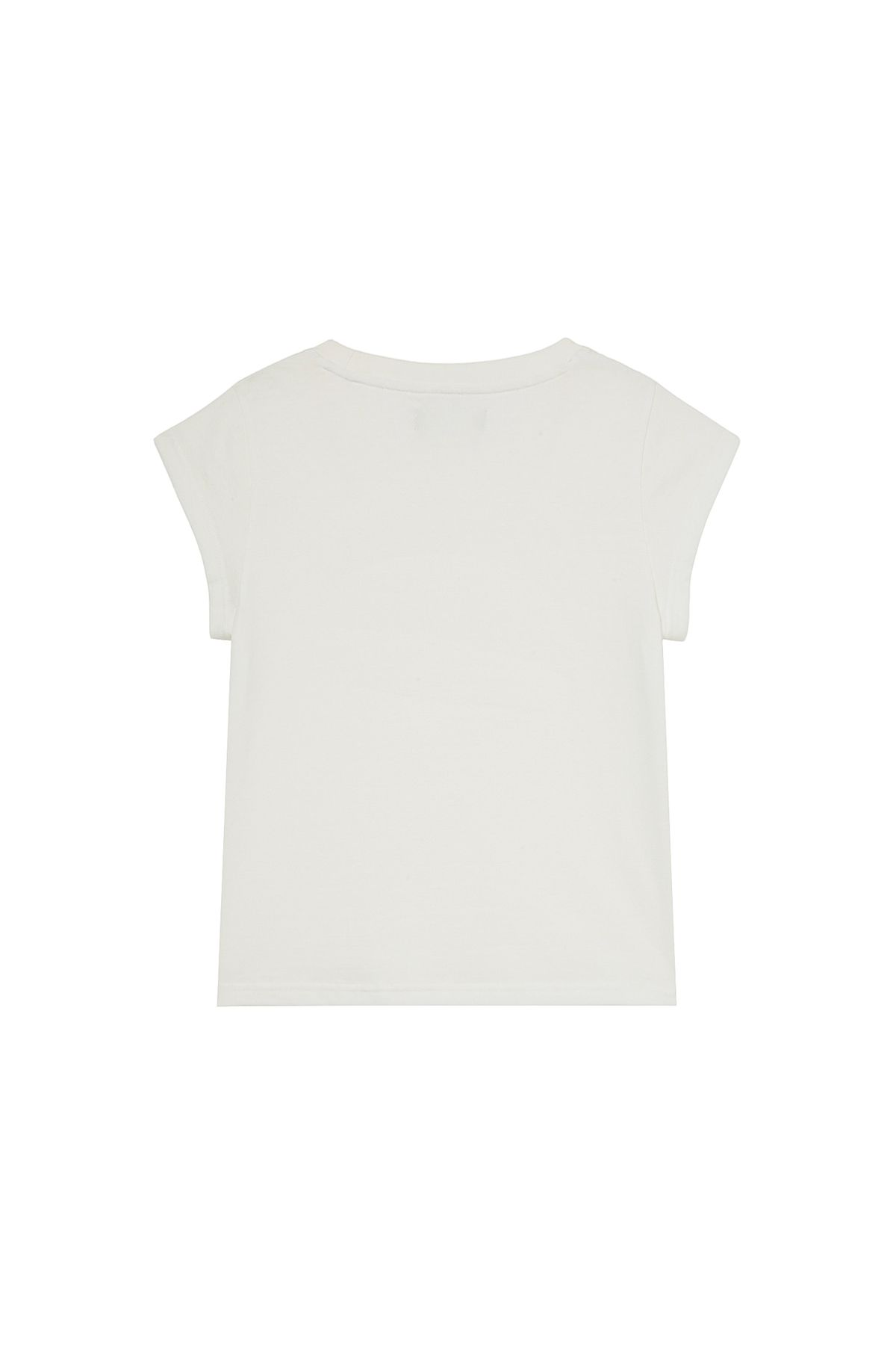 다이닛(DEINET) BRUSHED STITCH POINT PETIT T-SHIRT IN WHITE