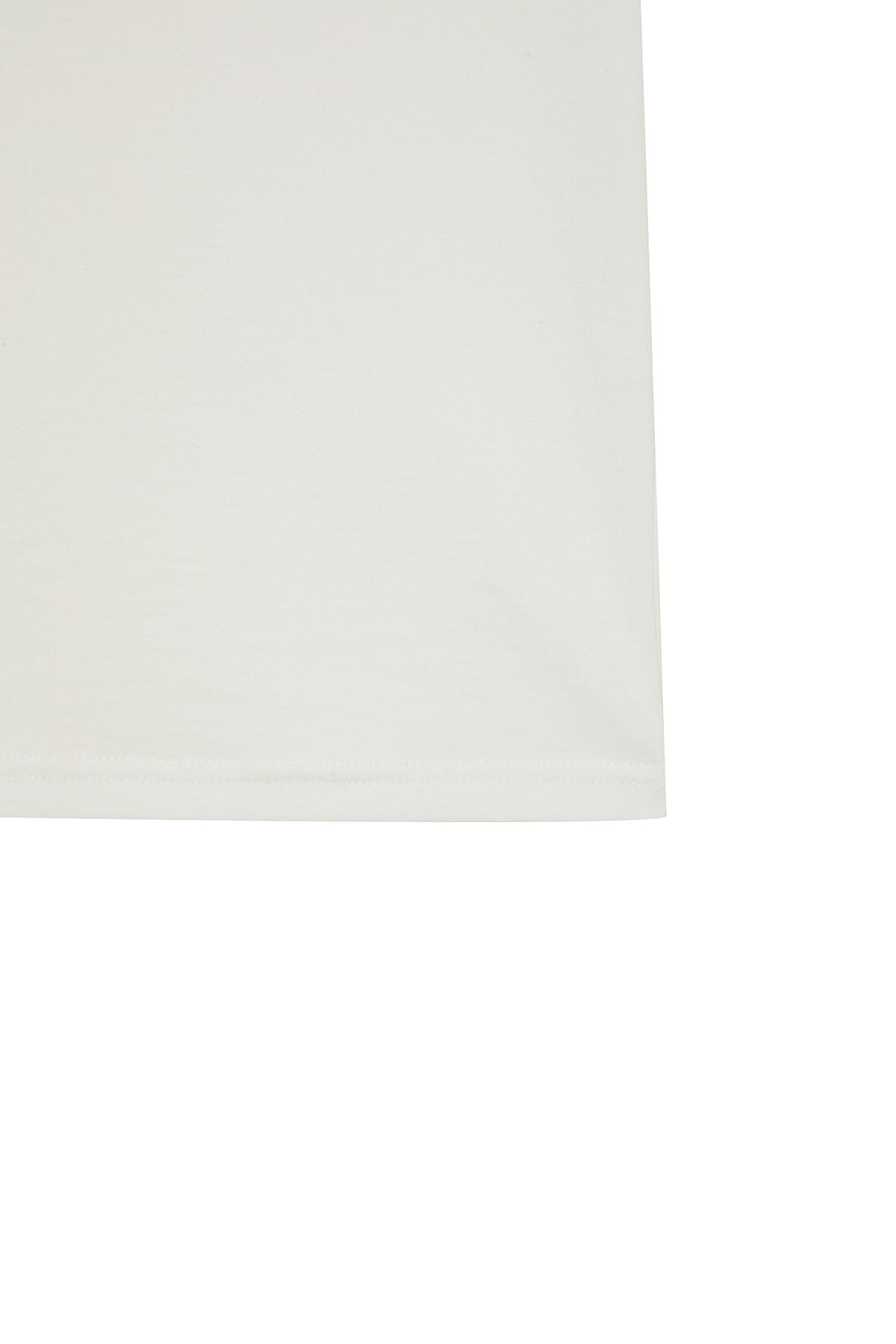 다이닛(DEINET) BRUSHED STITCH POINT PETIT T-SHIRT IN WHITE