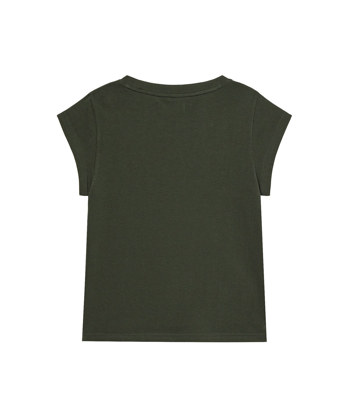 다이닛(DEINET) BRUSHED STITCH POINT PETIT T-SHIRT IN CHARCOAL