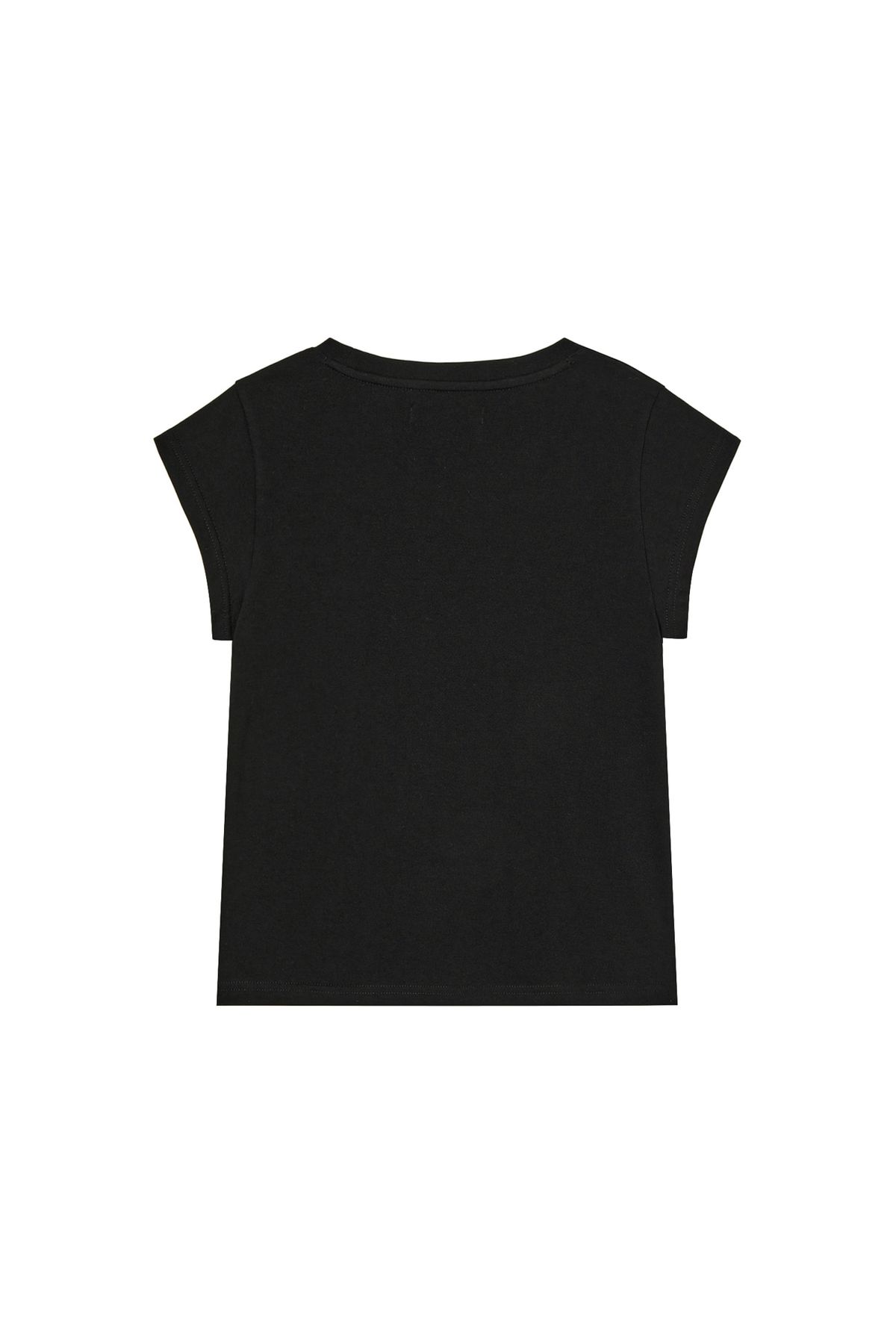 다이닛(DEINET) BRUSHED STITCH POINT PETIT T-SHIRT IN BLACK