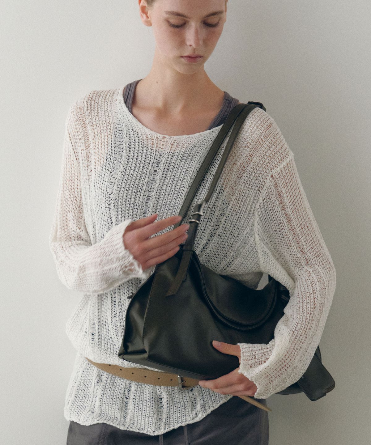 질스튜어트액세서리(JILLSTUART ACC) [PLIÉ] 플리에 가죽 숄더 M 3color