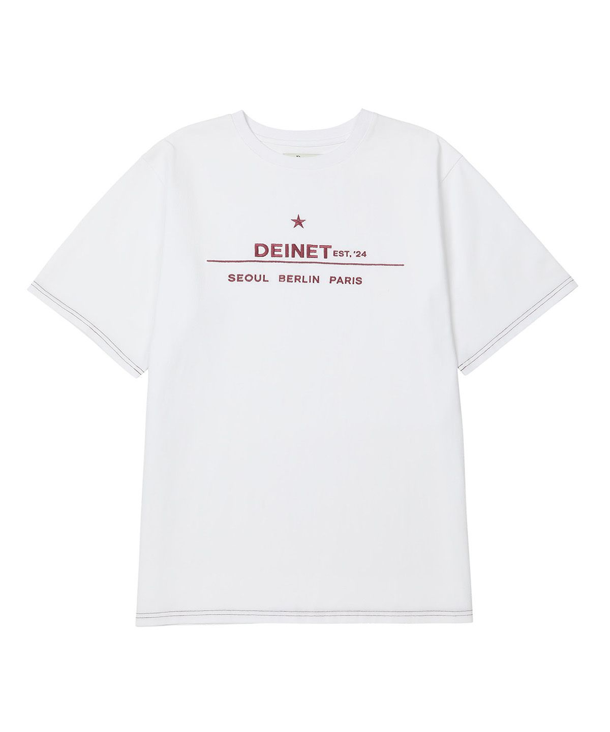 다이닛(DEINET) LOGO CITY T-SHIRT IN WHITE