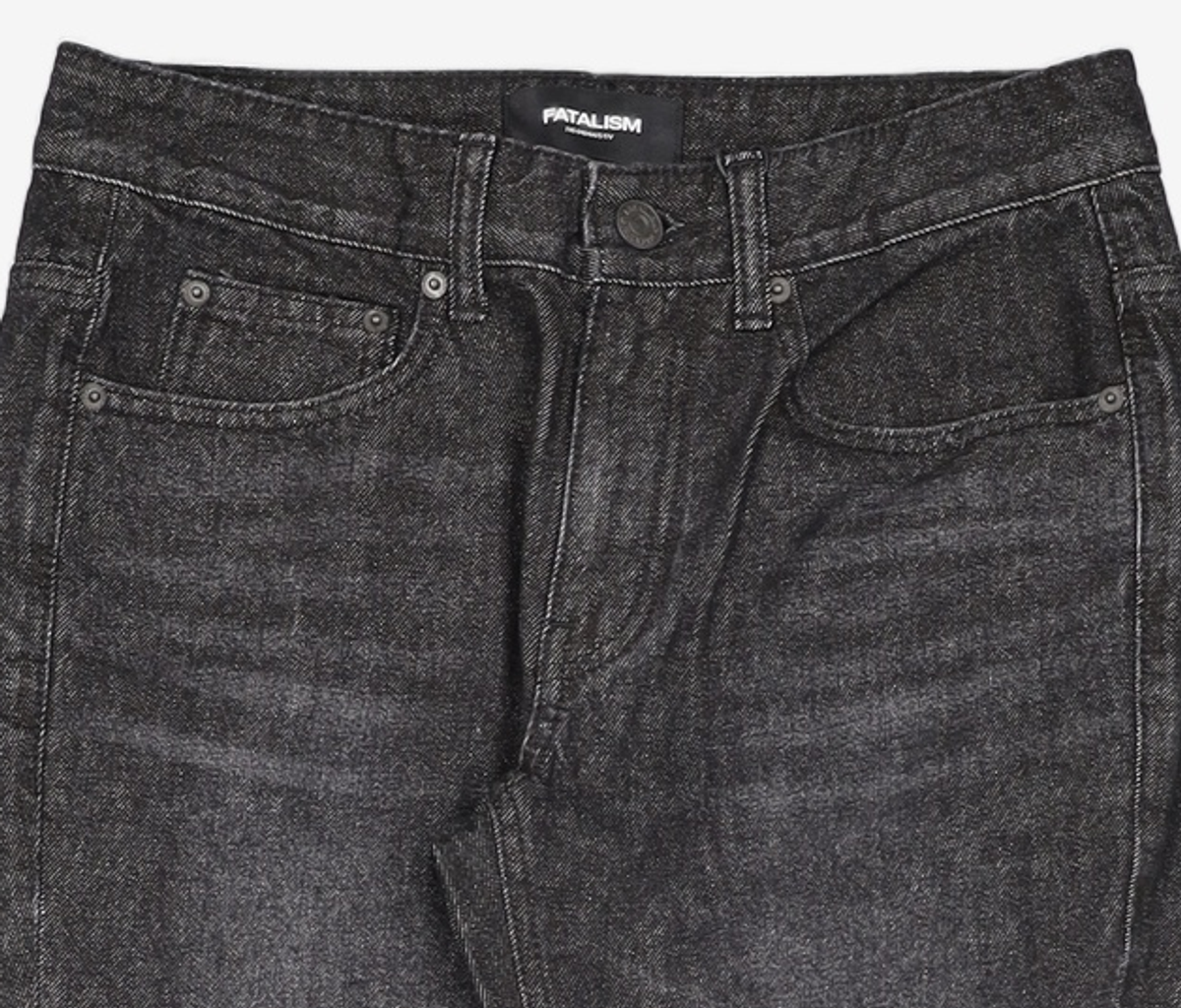 페이탈리즘(FATALISM) #0215 Melt black straight fit 44