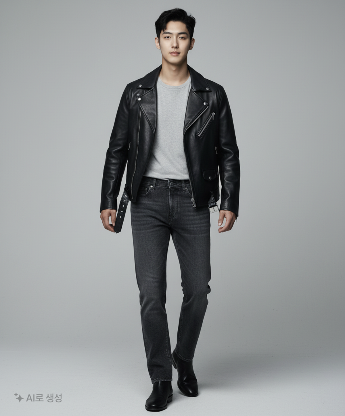 페이탈리즘(FATALISM) #0215 Melt black straight fit 44