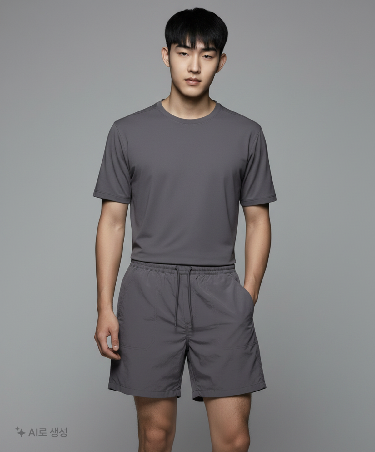 코드그라피(CGP) 크리스피 나일론 쇼츠_차콜 M
