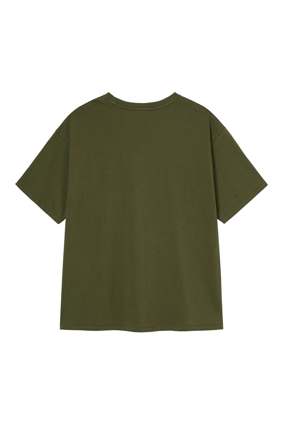 다이닛(DEINET) D LETTERING GRAPHIC OVERSIZED T-SHIRT IN KHAKI